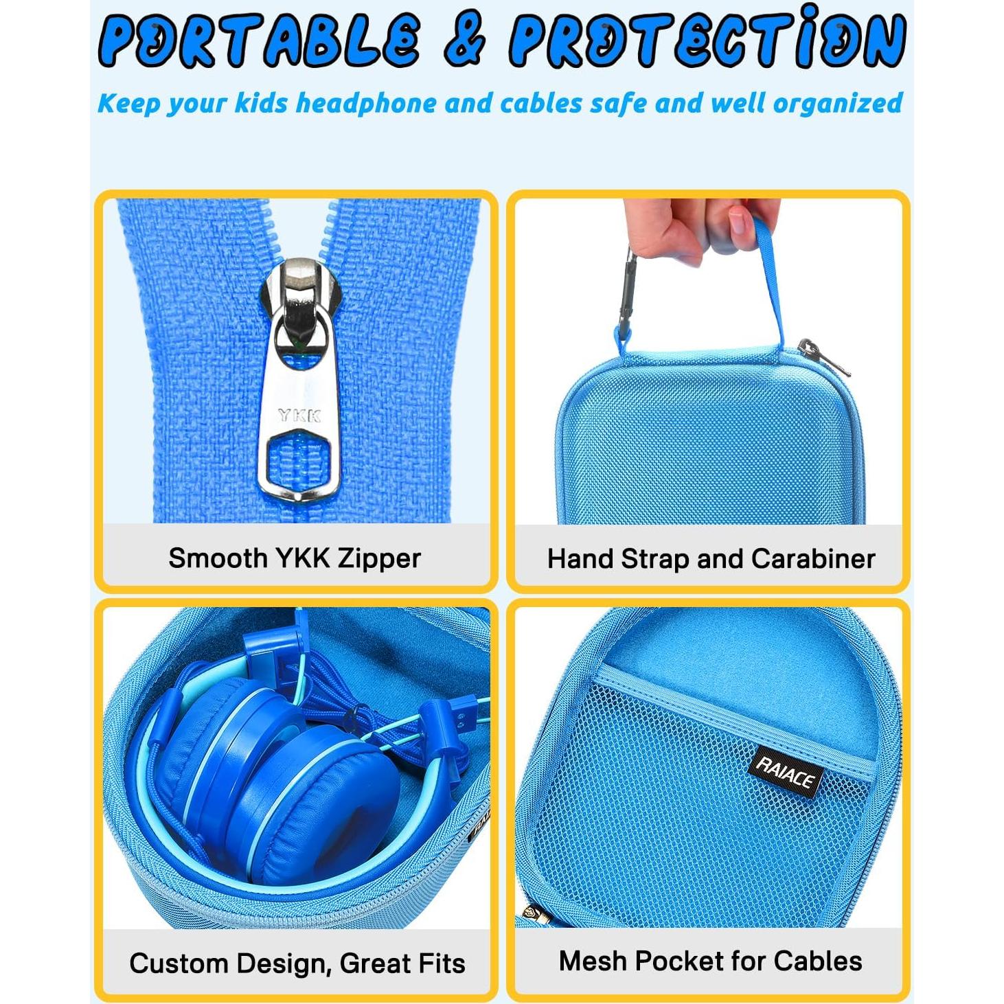 Funda de Almacenamiento RAIACE para Auriculares Infantiles Azul