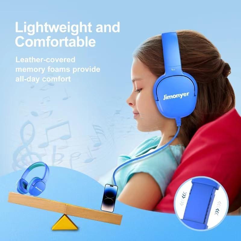 Auriculares para Niños Jimonyer V3 Azul con Limitador de Volumen