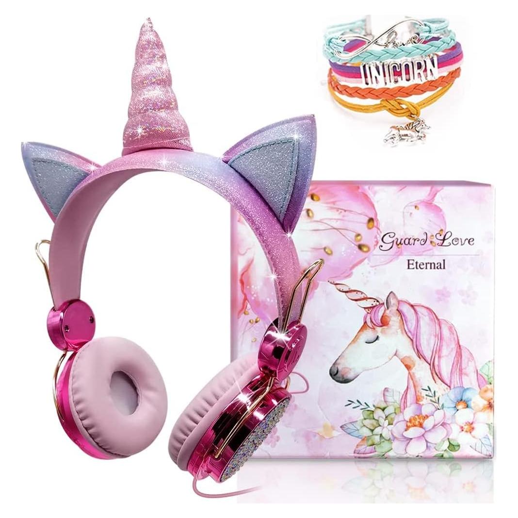 Auriculares con Cable TCJJ Unicornio para Niñas 3-12 Años