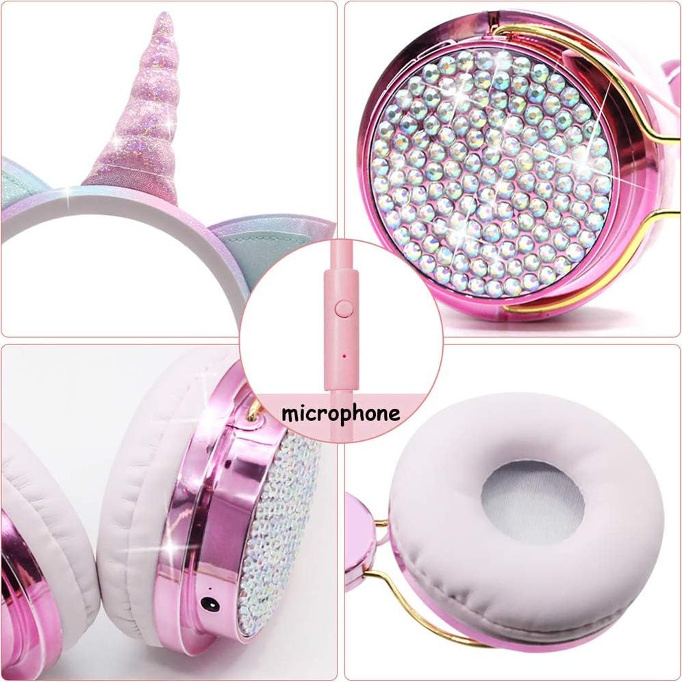 Auriculares con Cable TCJJ Unicornio para Niñas 3-12 Años