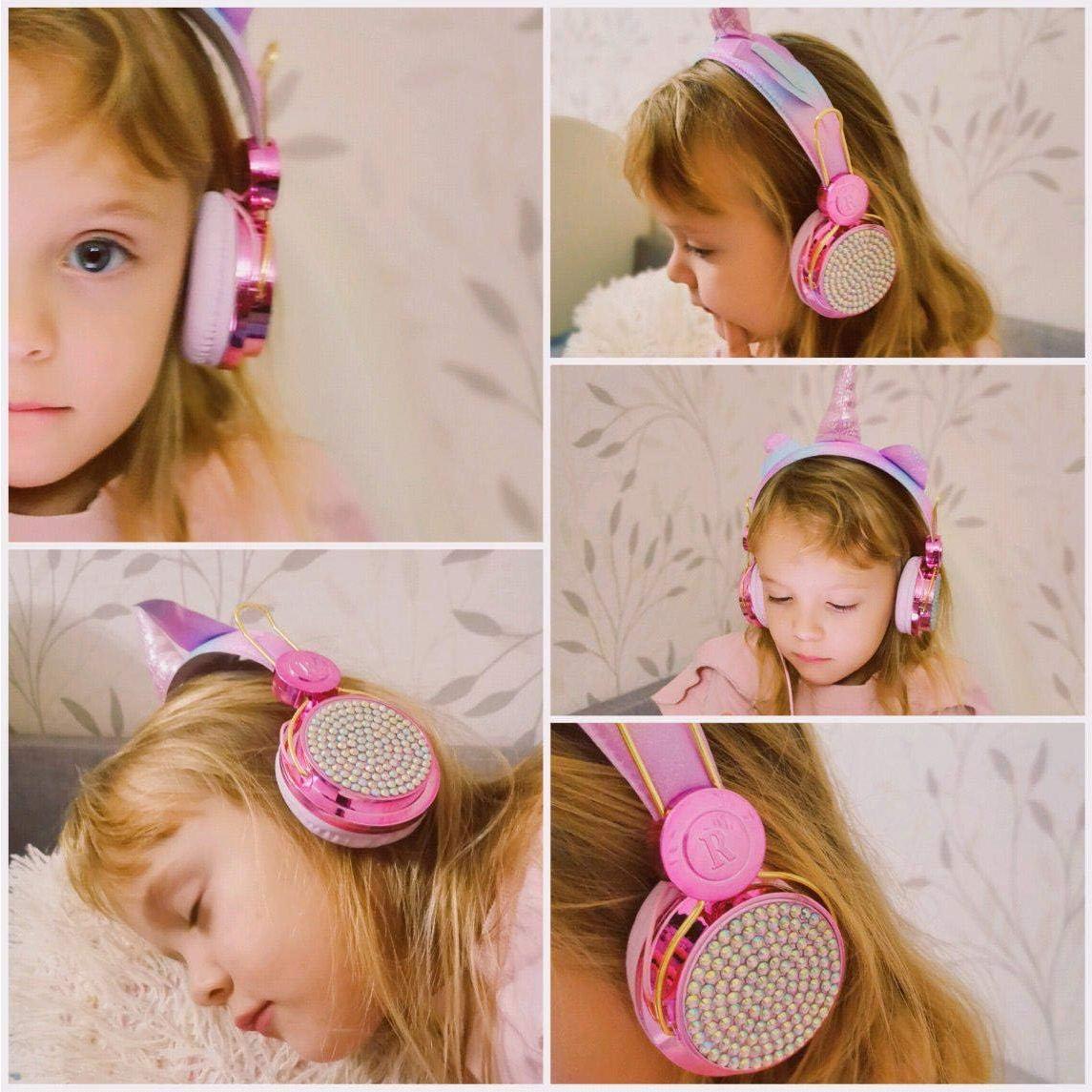 Auriculares con Cable TCJJ Unicornio para Niñas 3-12 Años