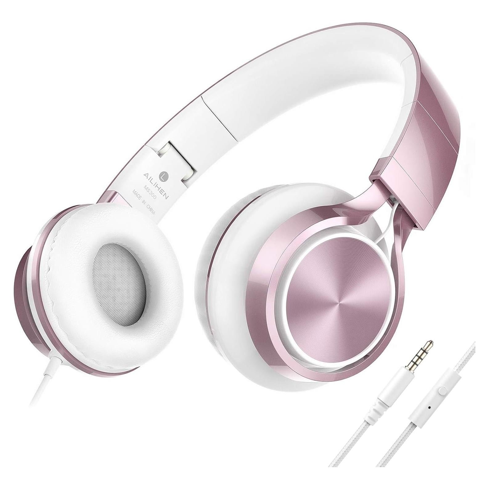 Auriculares AILIHEN MS300 para Niños con Micrófono Rosa