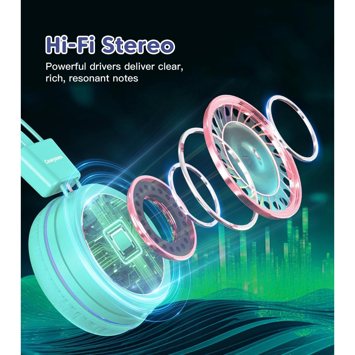 Auriculares Cowyawn para Niños con Limitador de Volumen 94dB