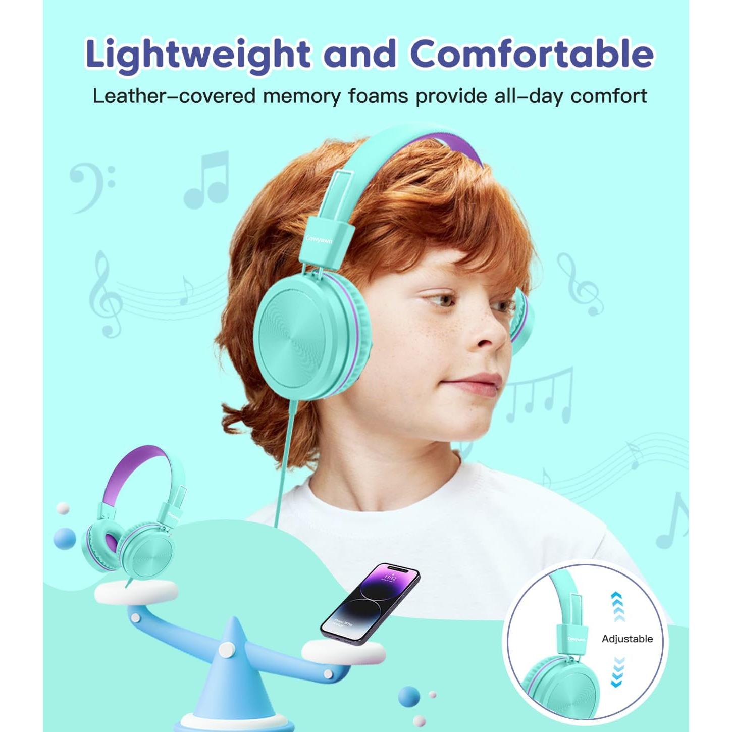 Auriculares Cowyawn para Niños con Limitador de Volumen 94dB