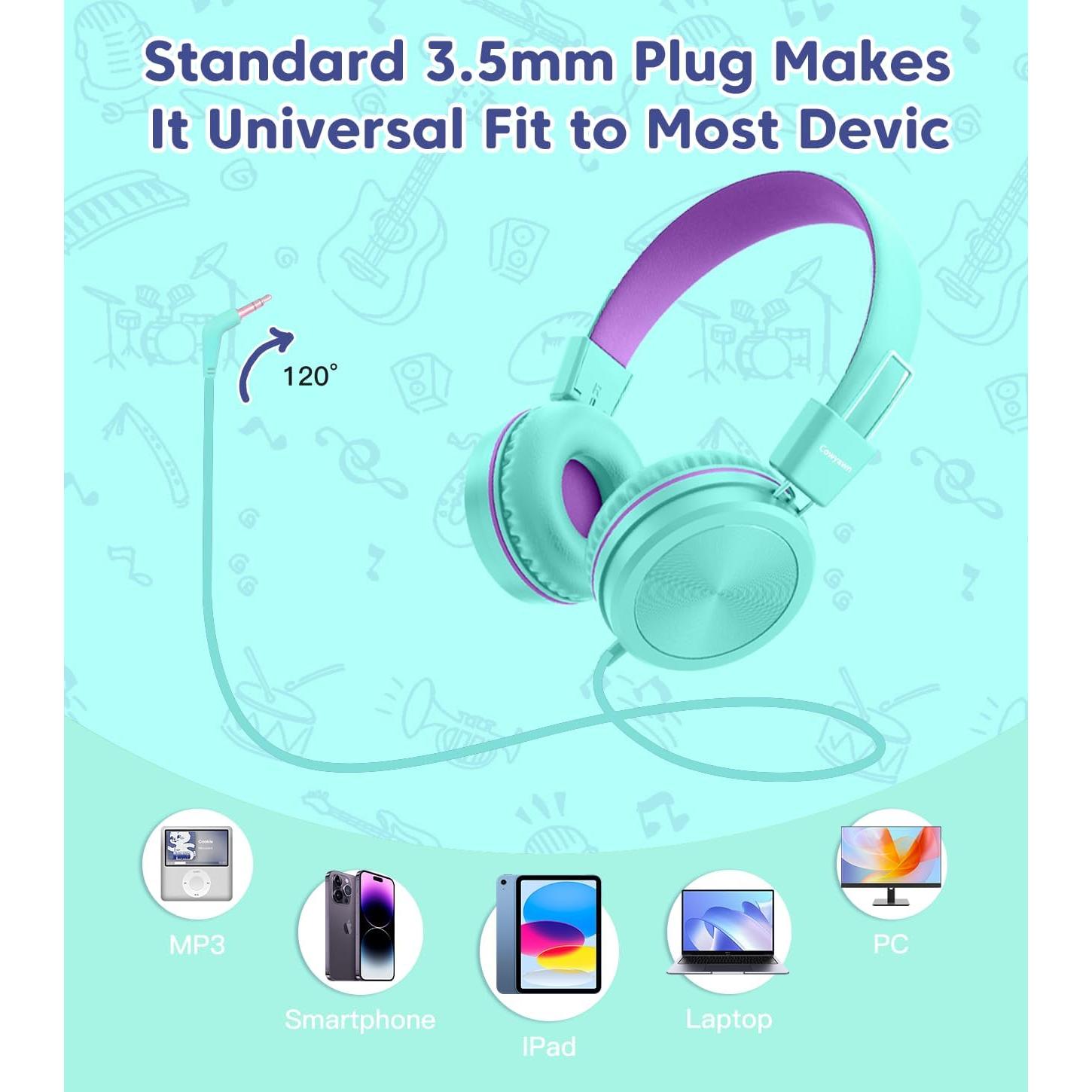 Auriculares Cowyawn para Niños con Limitador de Volumen 94dB