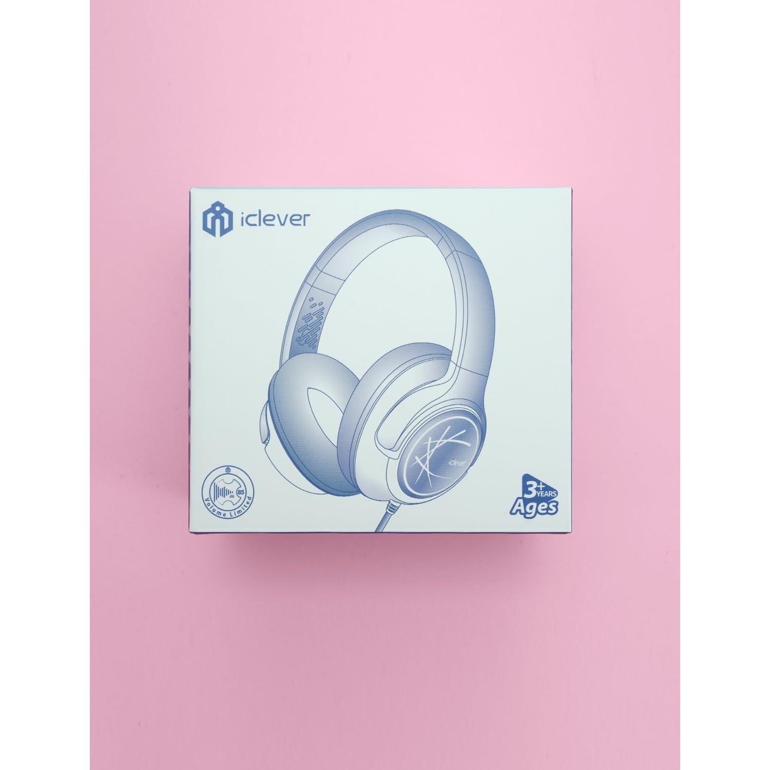Auriculares iClever HS26 para Niños Rosa, Volumen Seguro 85dBA
