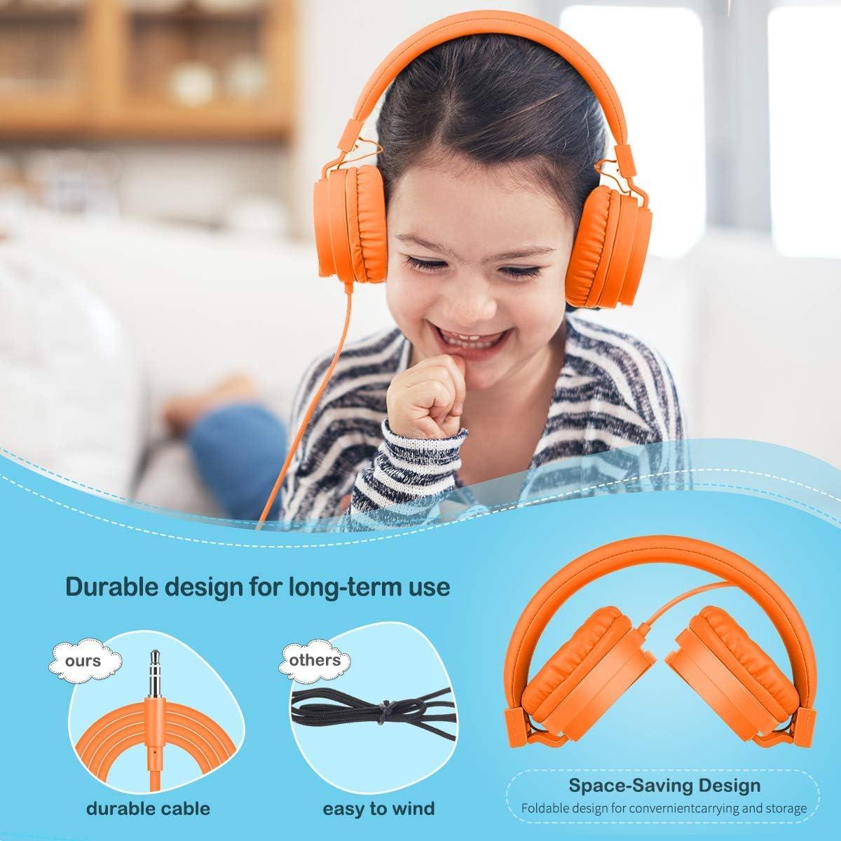 Auriculares Gorsun 778 para Niños con Cable 1.2m Naranja
