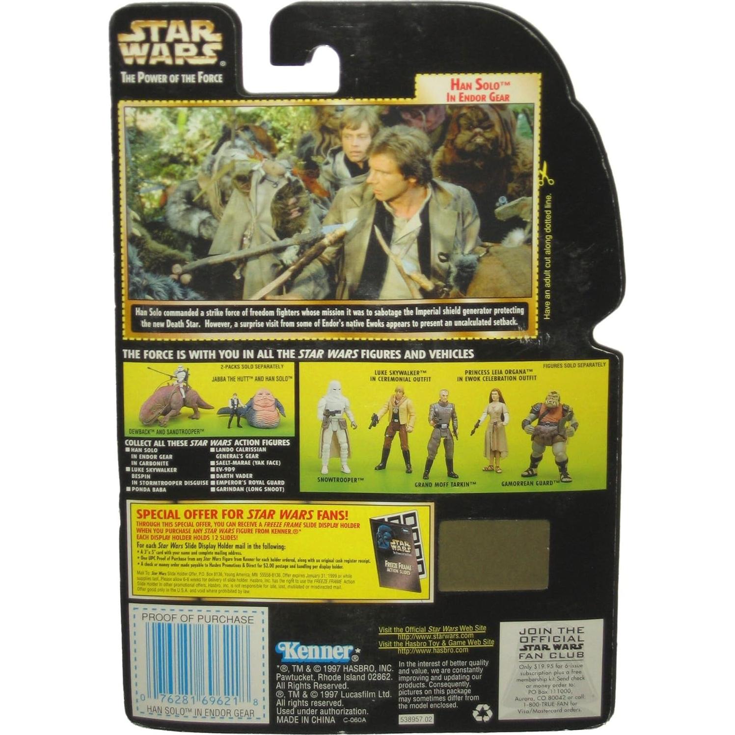 Figura de acción Han Solo Endor Hasbro 9,53 cm Vintage 1997