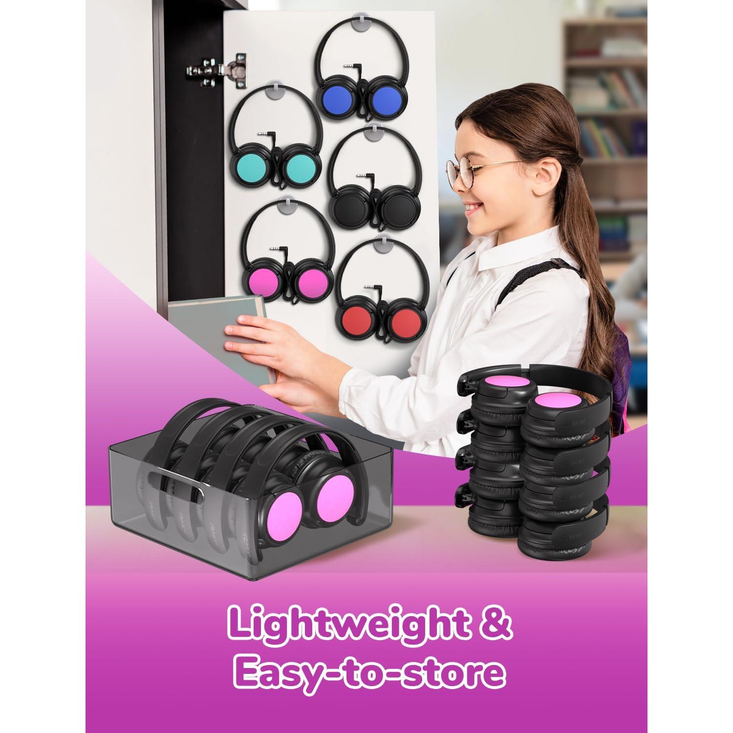 Auriculares iClever HS28 para Niños - Paquete de 5, Volumen Seguro