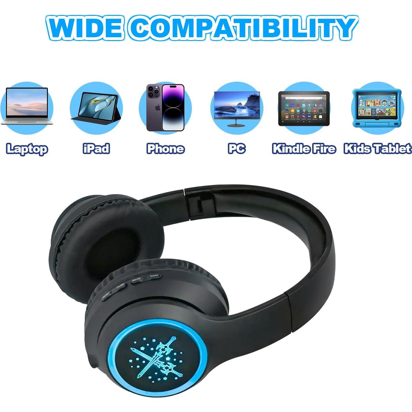 Auriculares Inalámbricos Yusonic BS696 para Niños con LED