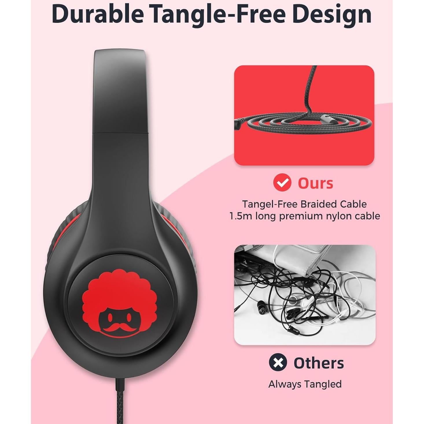 Auriculares Rockpapa C24 para Niños con Micrófono 3.5mm