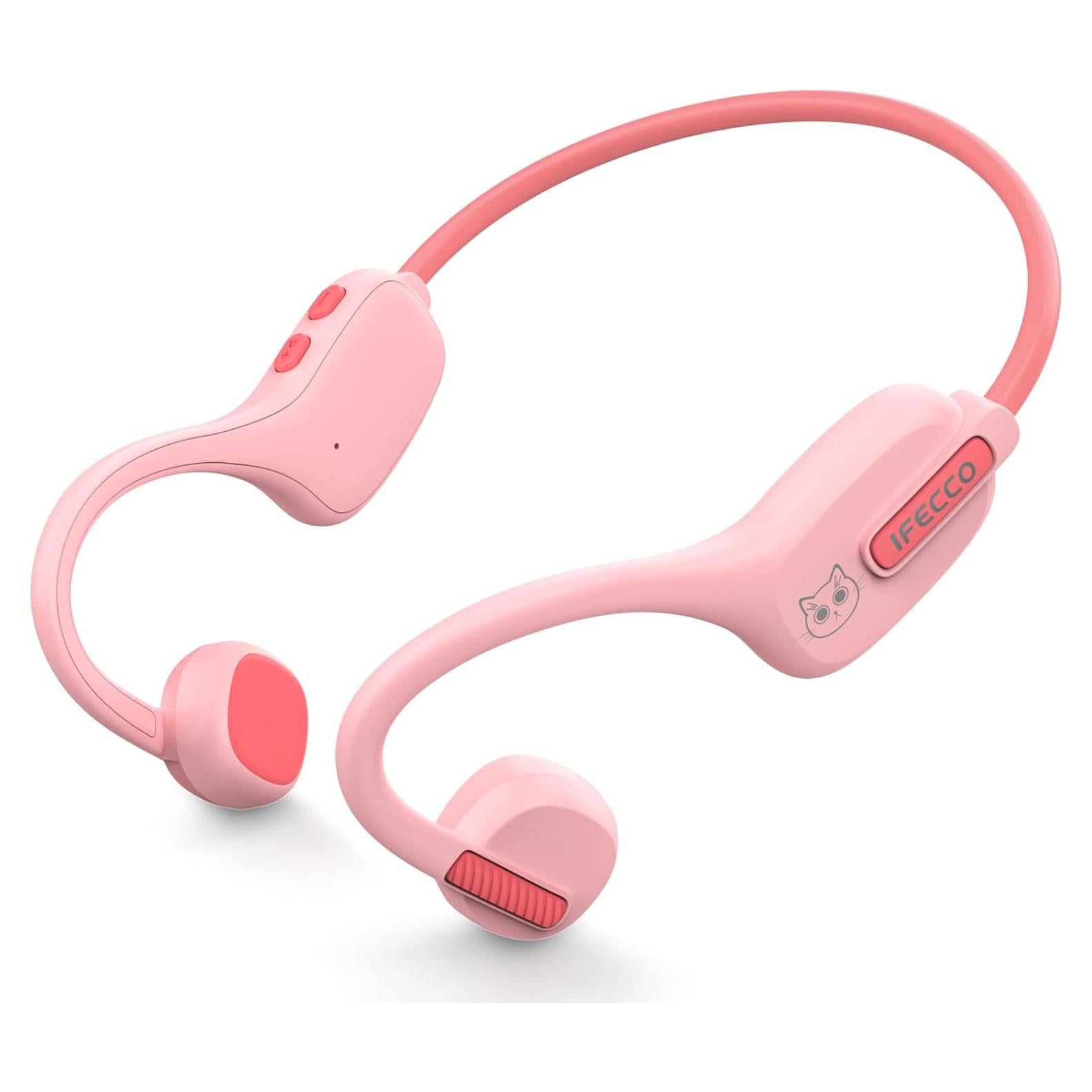 Auriculares Bluetooth IFECCO X11 para Niños Rosa - Impermeables IPX5