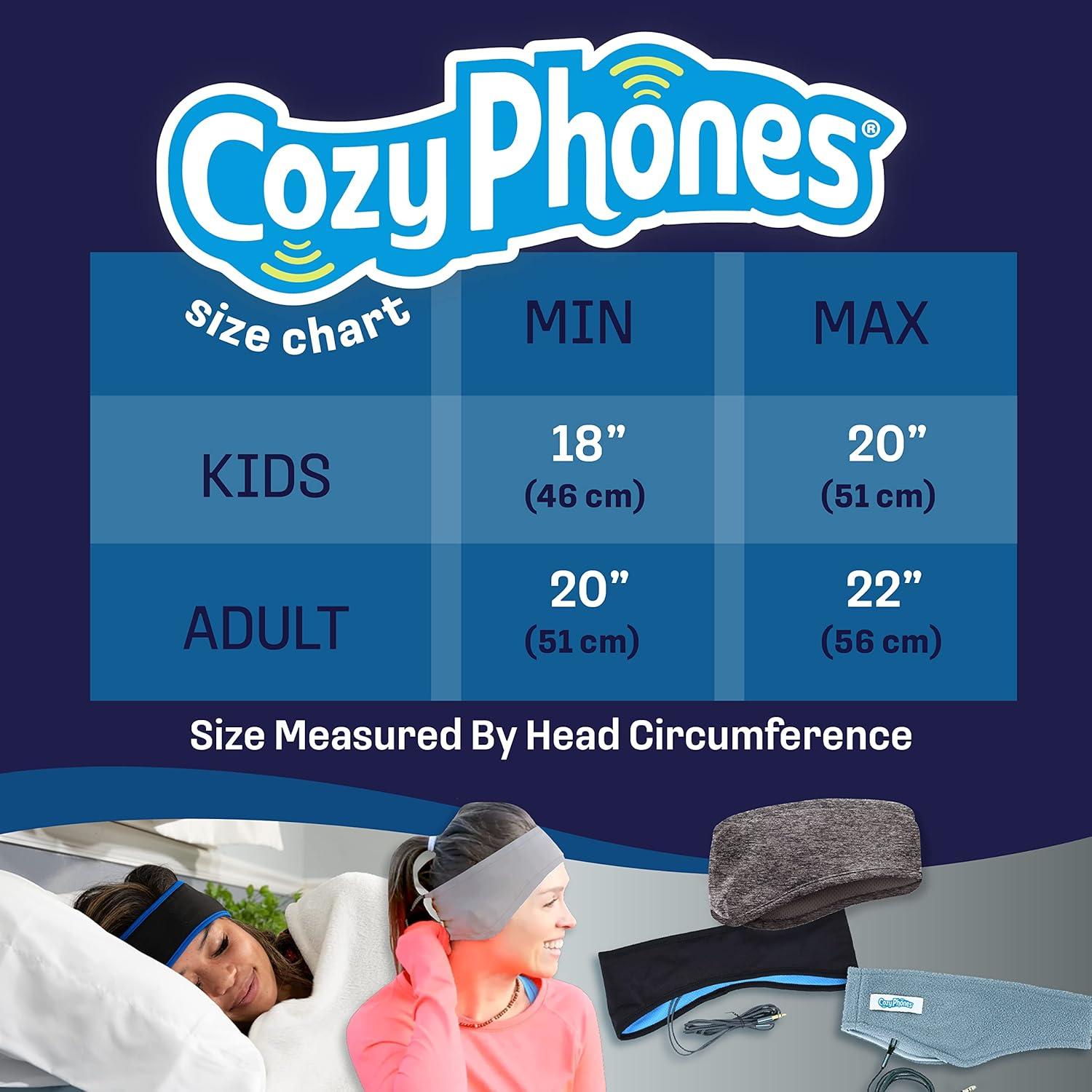 Auriculares Inalámbricos CozyPhones para Dormir - Lycra Gris