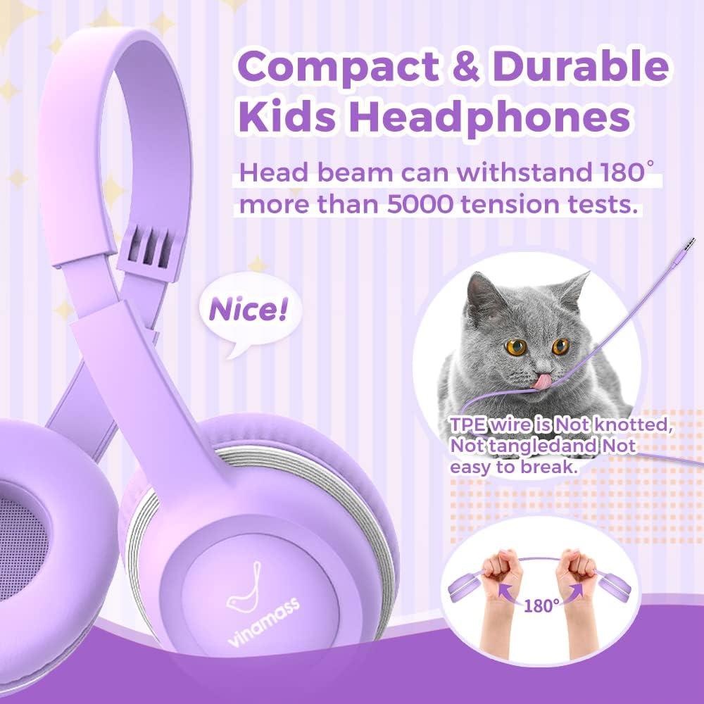 Auriculares Vinamass A63 para Niños con Limitador de Volumen