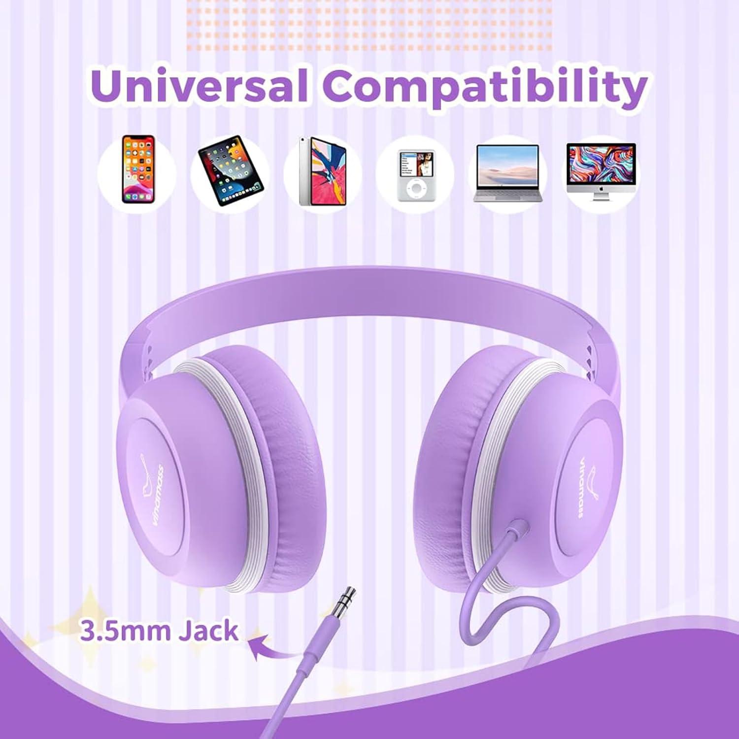 Auriculares Vinamass A63 para Niños con Limitador de Volumen