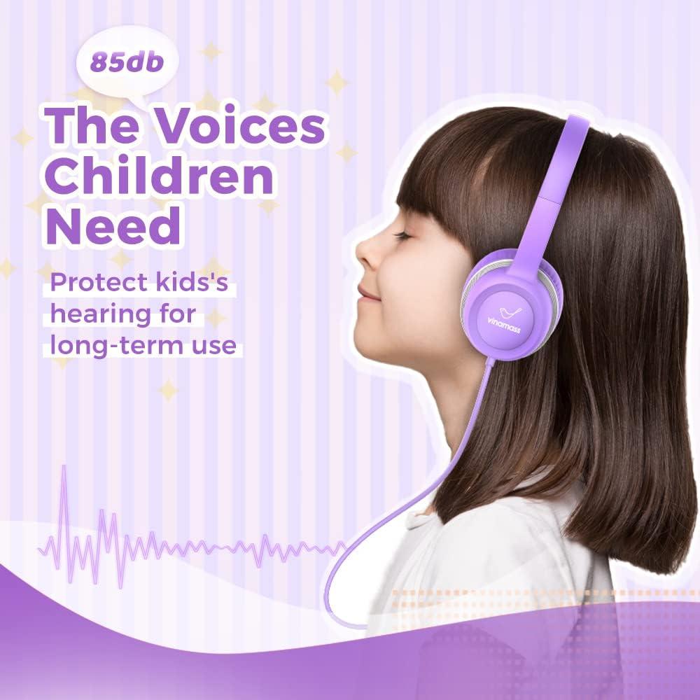 Auriculares Vinamass A63 para Niños con Limitador de Volumen