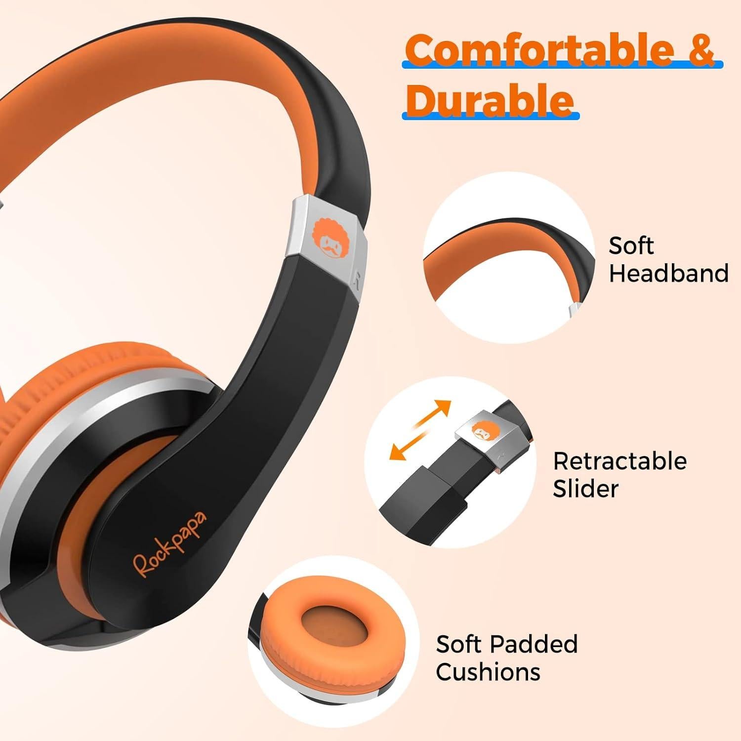 Auriculares Rockpapa HS20 con Cable para Niños 3-15 Años