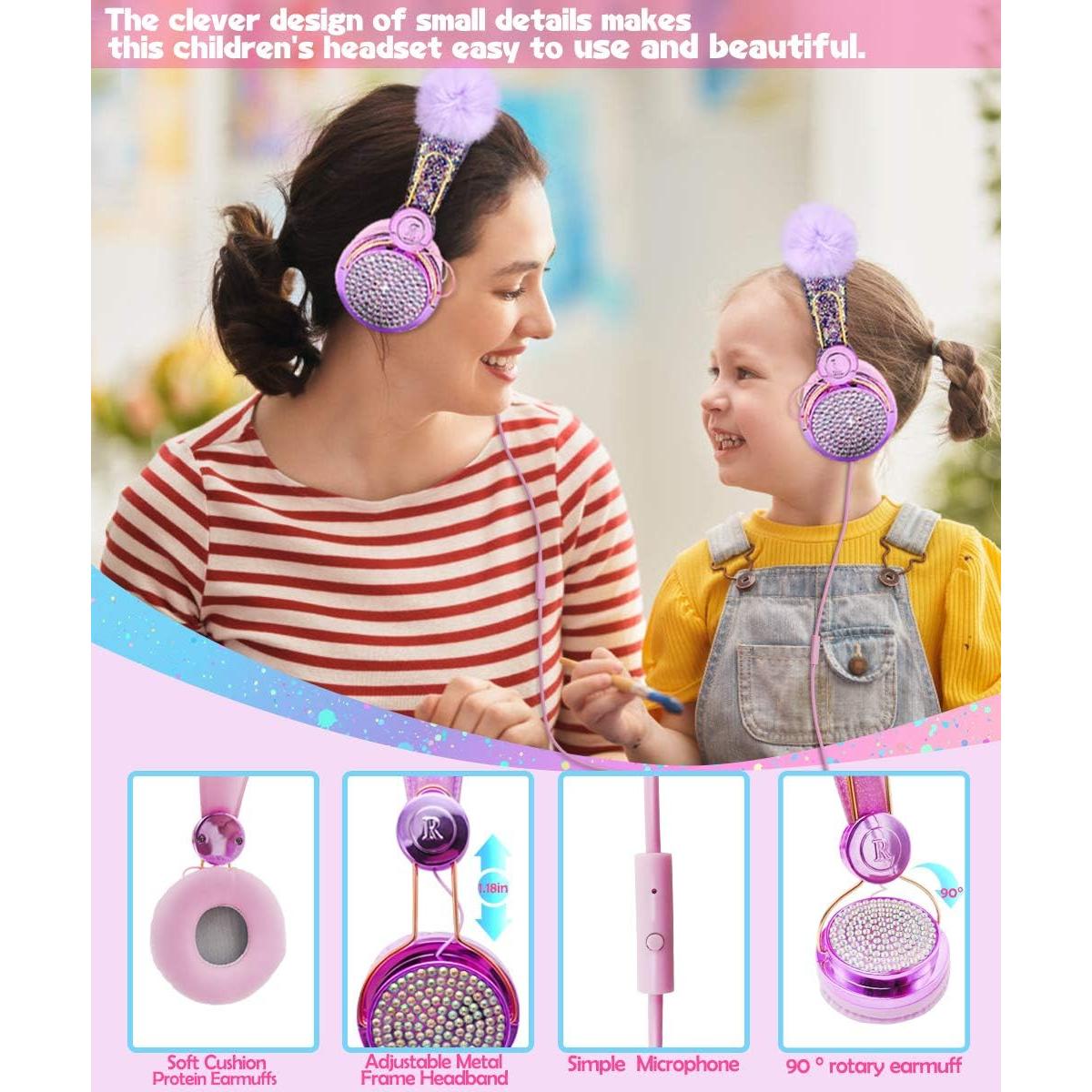 Auriculares SVYHUOK Unicornio para Niños con Micrófono 85dB