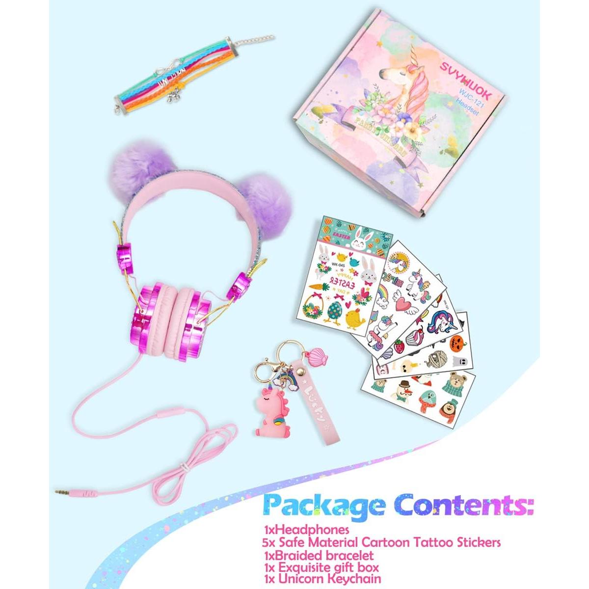 Auriculares SVYHUOK Unicornio para Niños con Micrófono 85dB