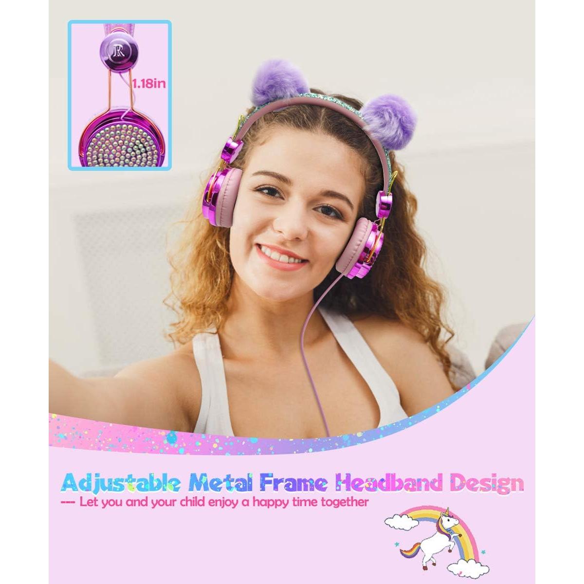Auriculares SVYHUOK Unicornio para Niños con Micrófono 85dB