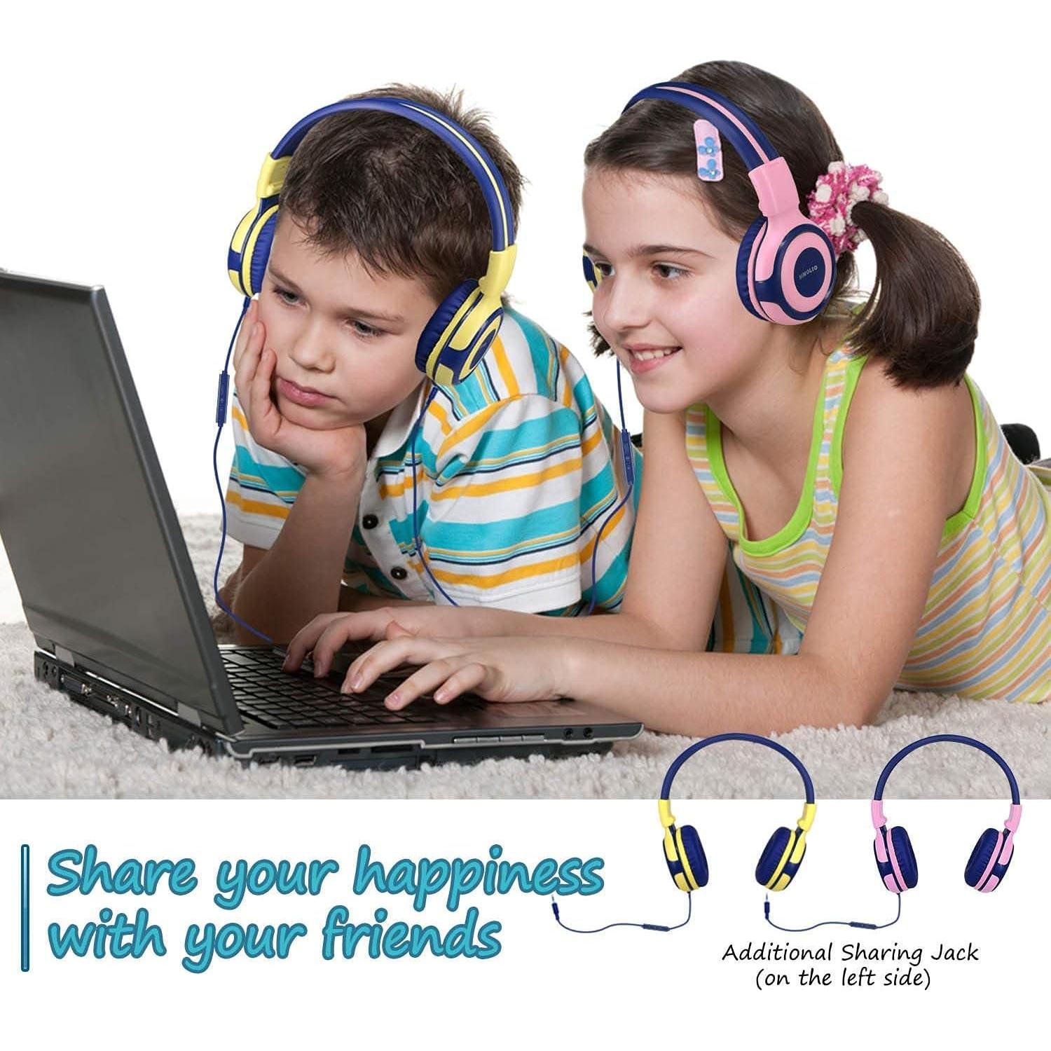 Auriculares Estéreo SIMOLIO con Micrófono y Limitador de Volumen