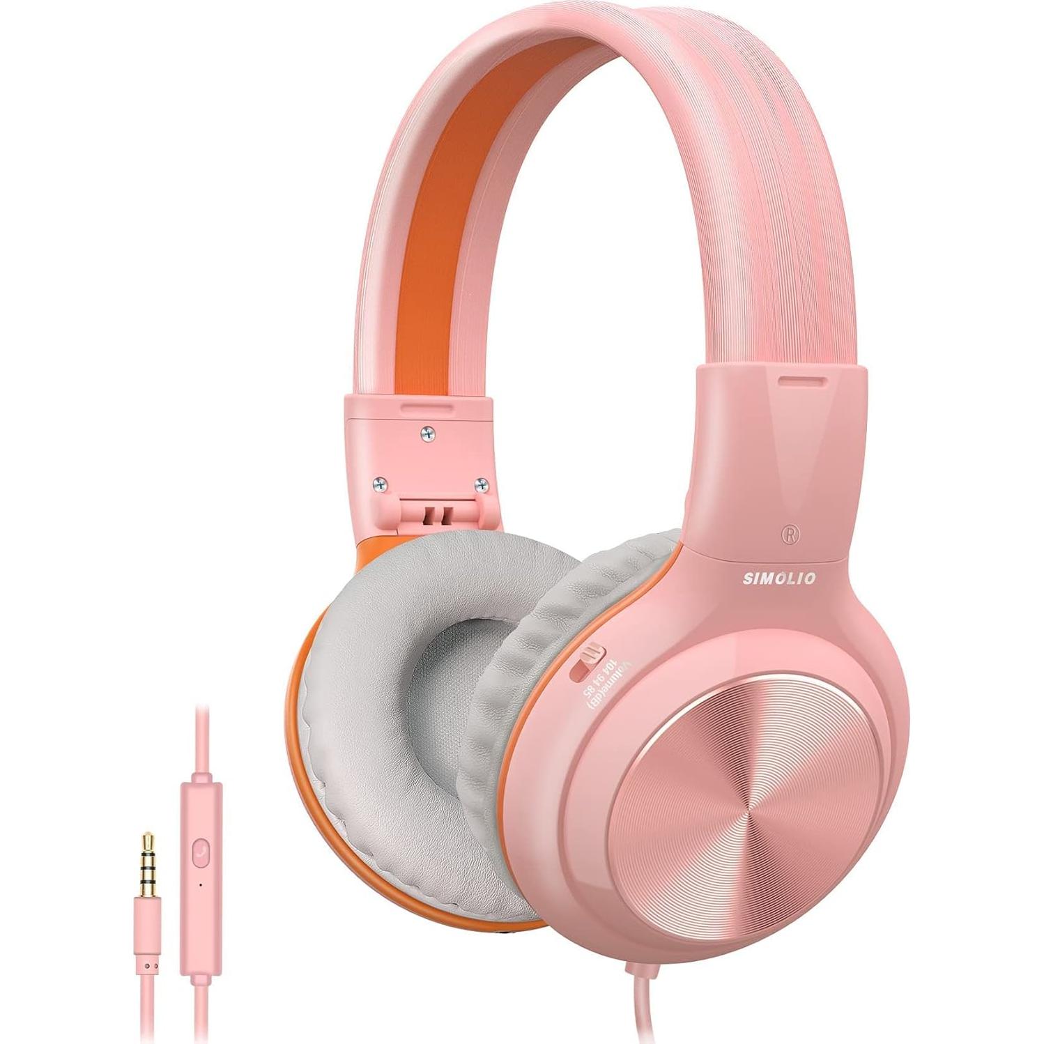 Auriculares Estéreo SIMOLIO con Micrófono y Limitador de Volumen