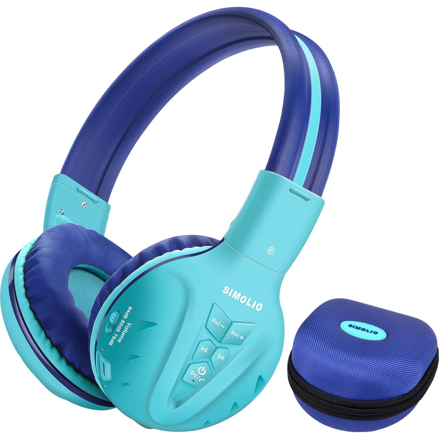 Auriculares para Niños SIMOLIO Bluetooth y Cable 75dB-94dB