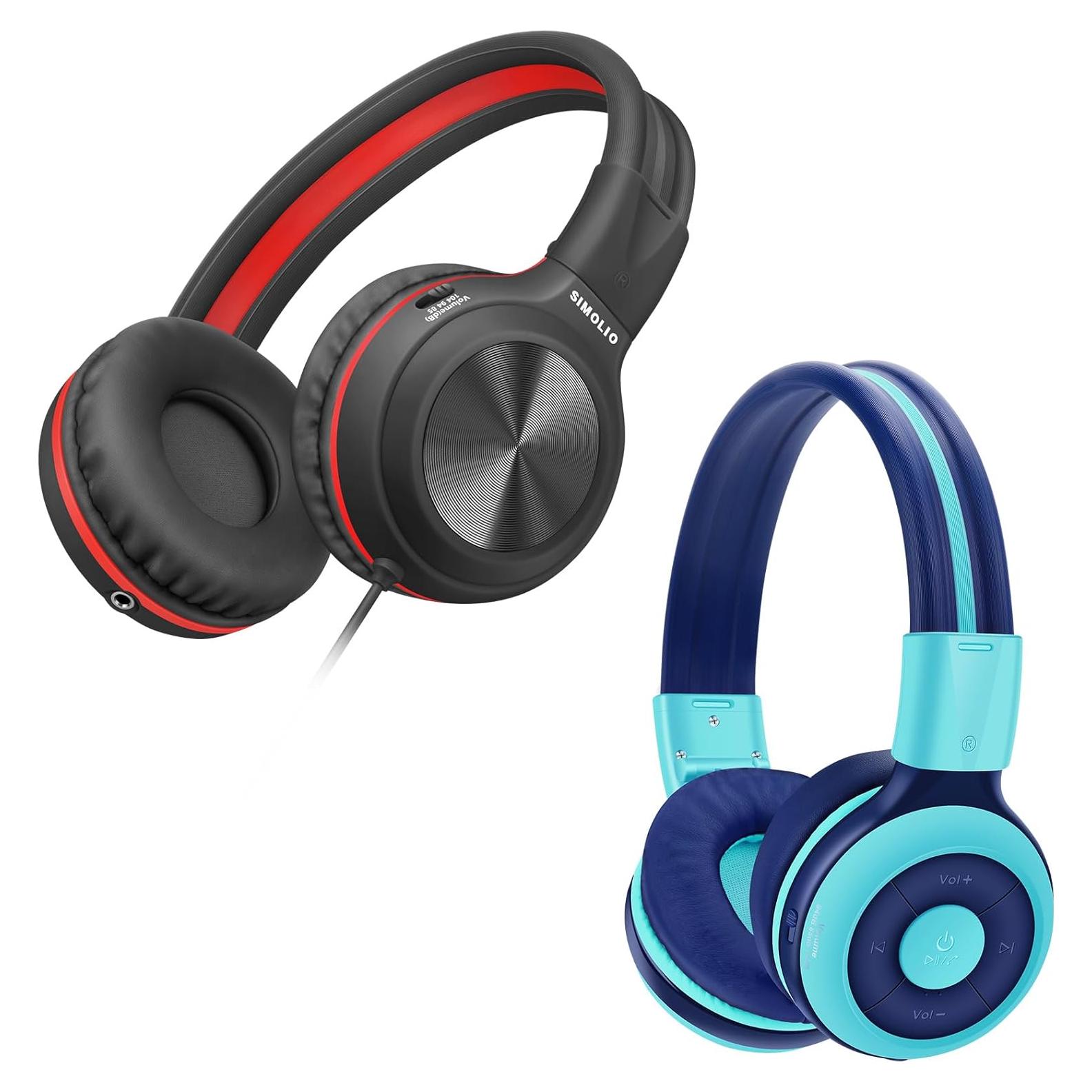 Auriculares Estéreo con Cable SIMOLIO con Micrófono y Limitador de Volumen