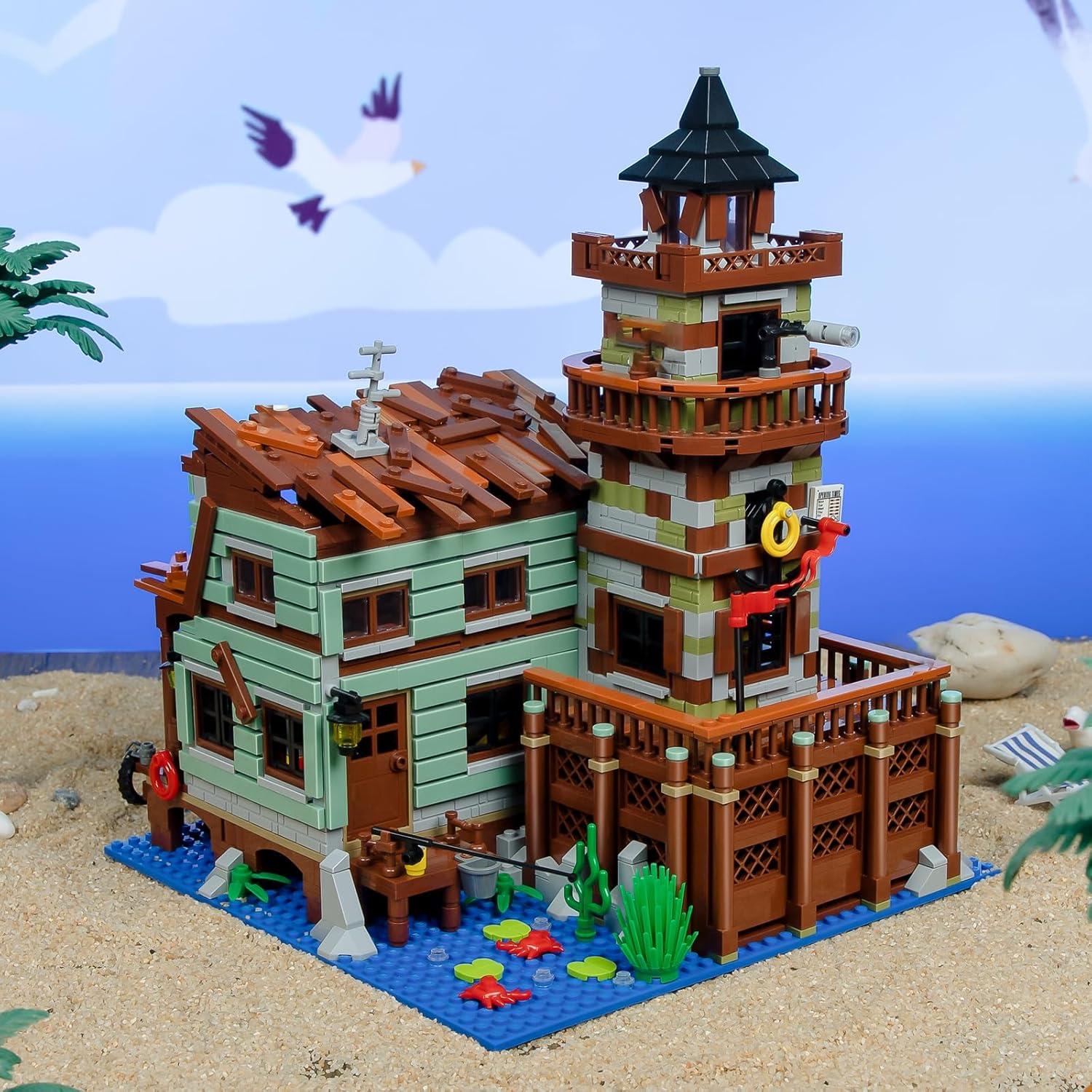 Juego de Construcción Casa de Pesca LED 1881 Piezas Shantou