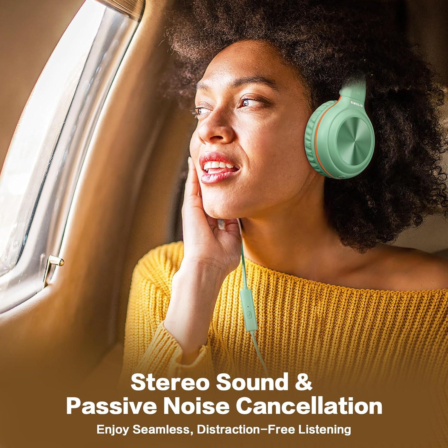 Auriculares con cable SIMOLIO con micrófono y limitador de volumen