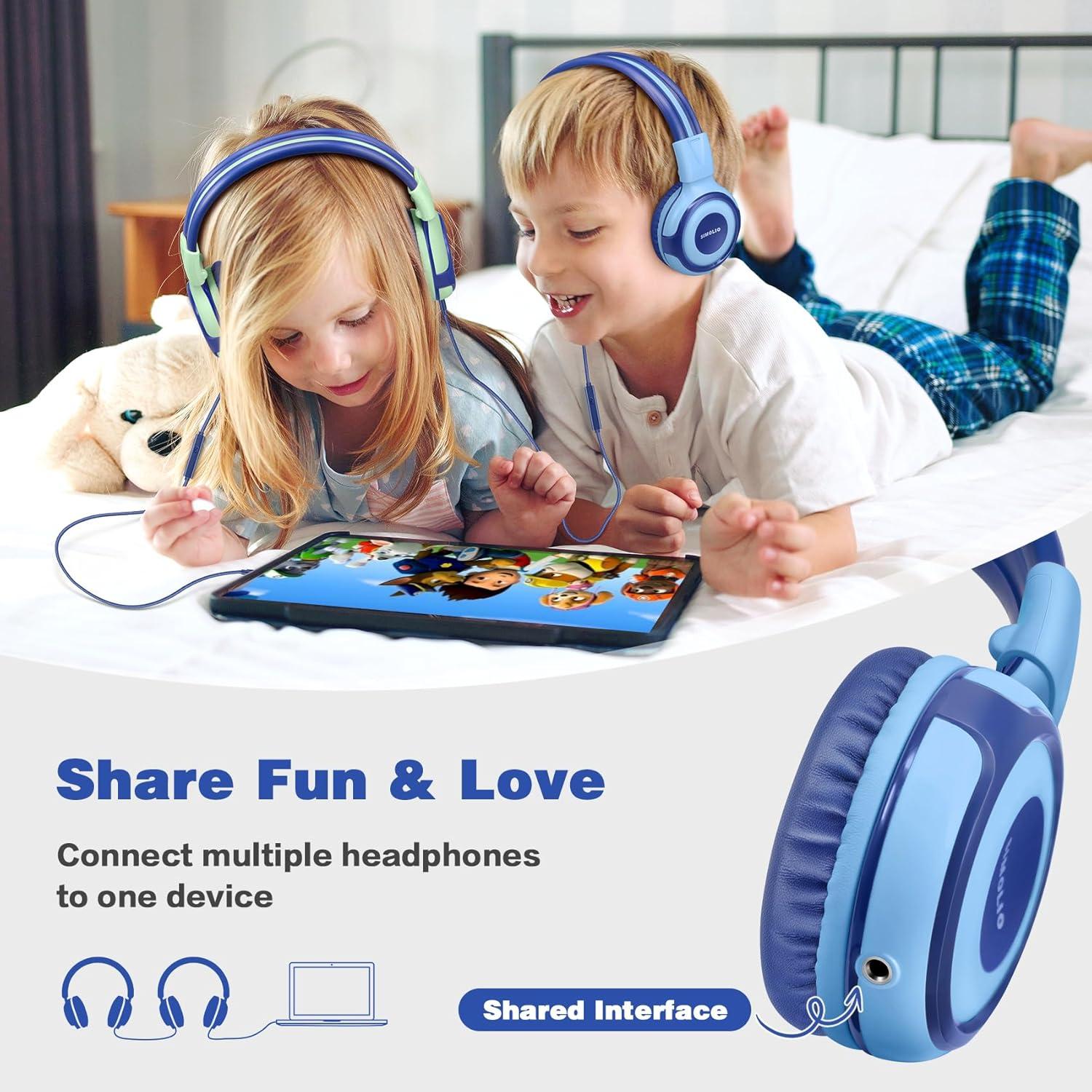 Auriculares con cable SIMOLIO con micrófono y limitador de volumen