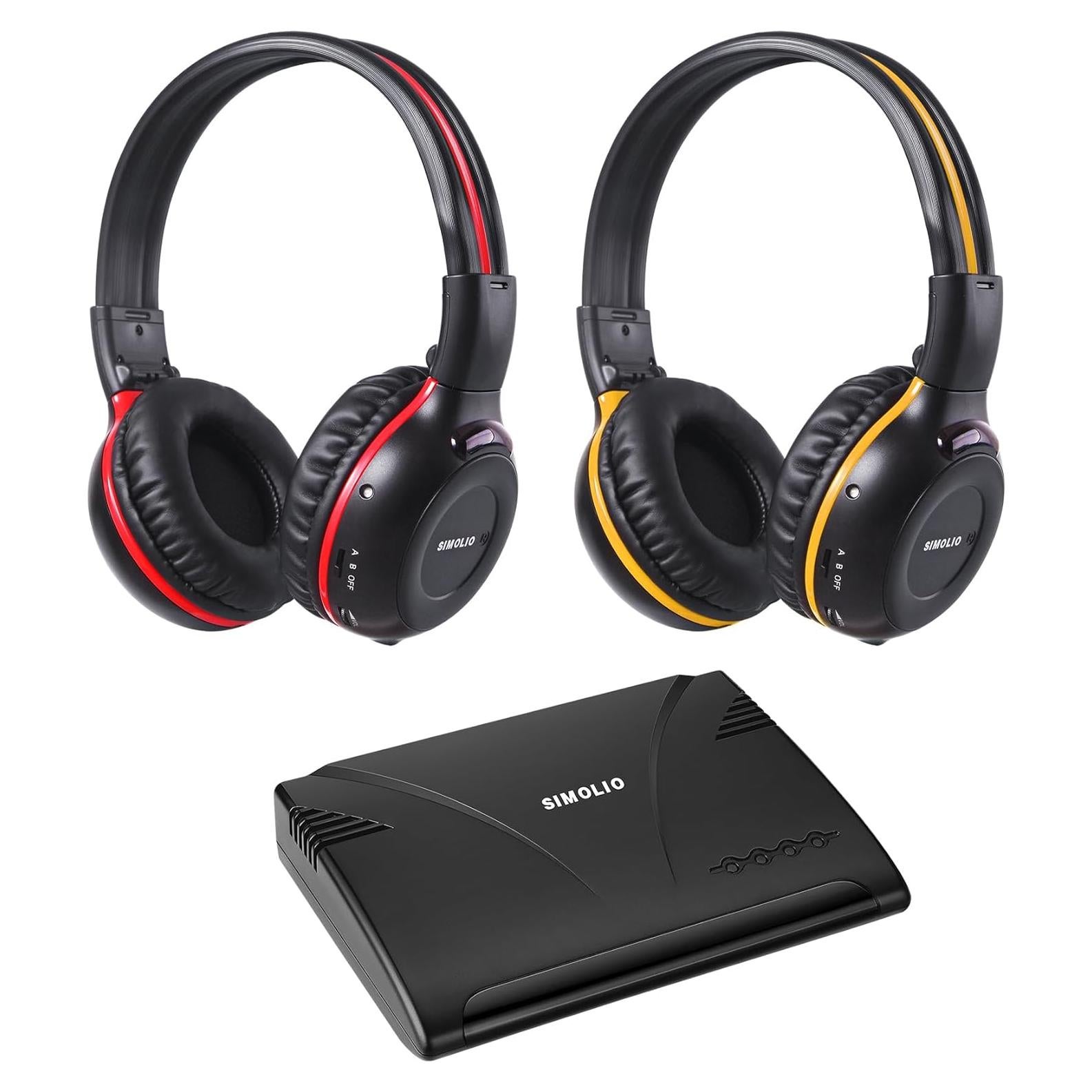Auriculares Inalámbricos IR SIMOLIO 2 Pack con Transmisores para TV y Coche