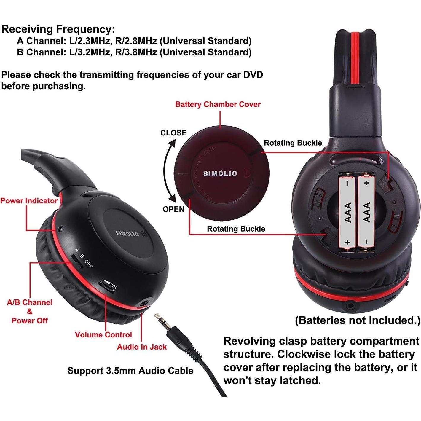 Auriculares SIMOLIO IR y Bluetooth para Niños - 20h Batería