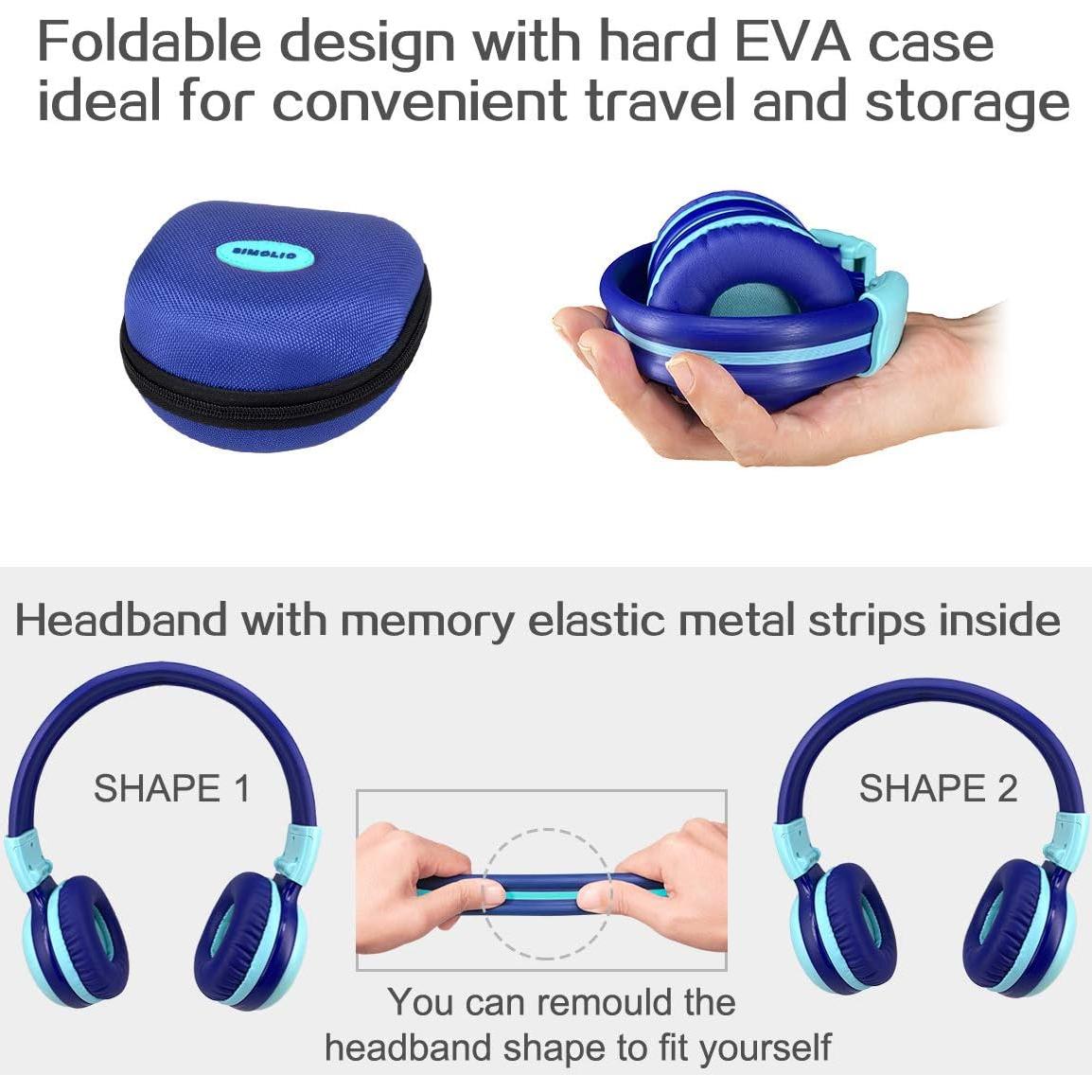 Auriculares Inalámbricos SIMOLIO IR para Coche - Niños, 3 Niveles de Volumen