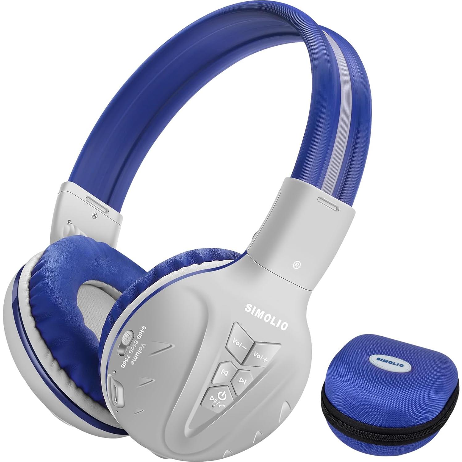 Auriculares Infrarrojos SIMOLIO para DVD de Coche y Bluetooth Niños