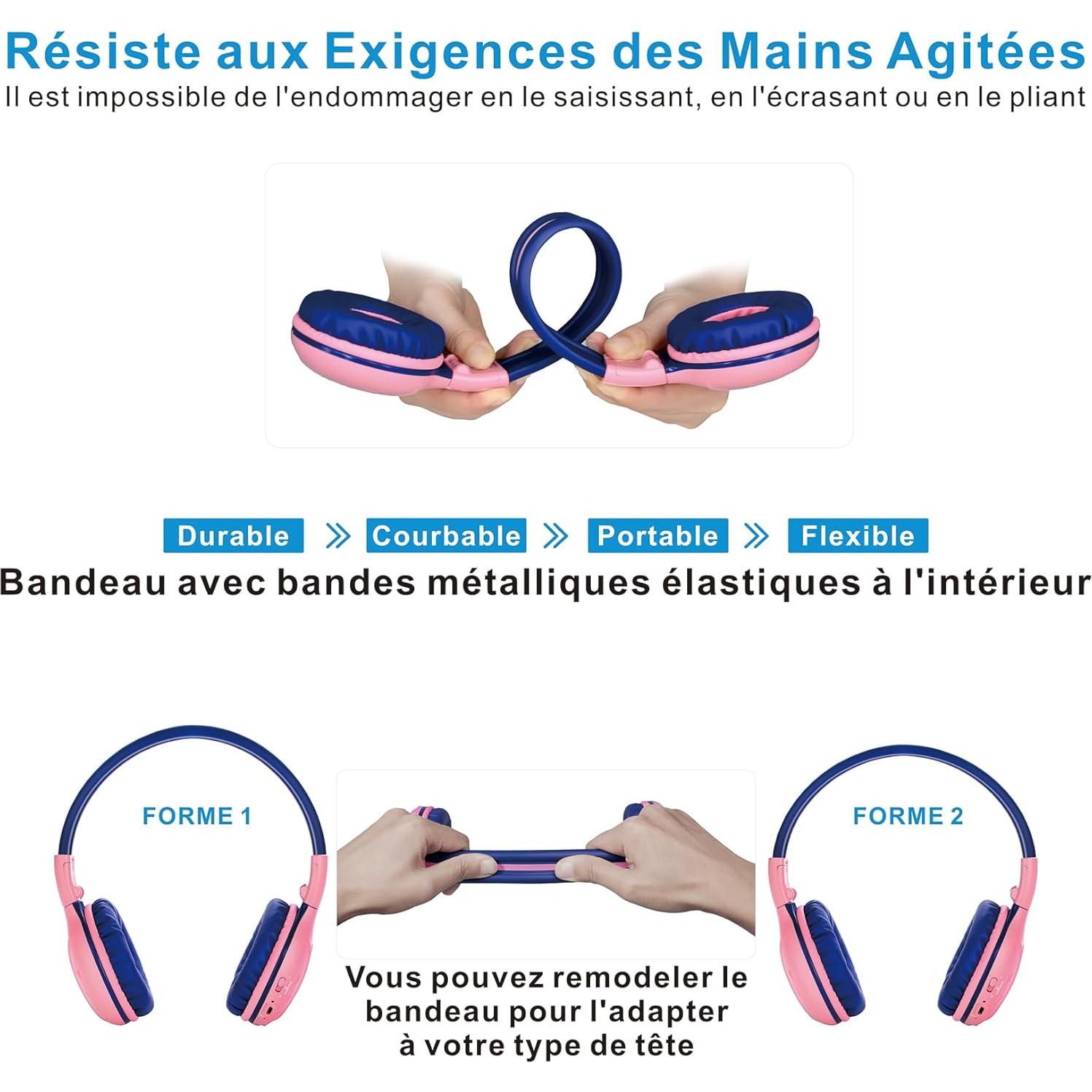 Auriculares Infrarrojos SIMOLIO para DVD de Coche y Bluetooth Niños