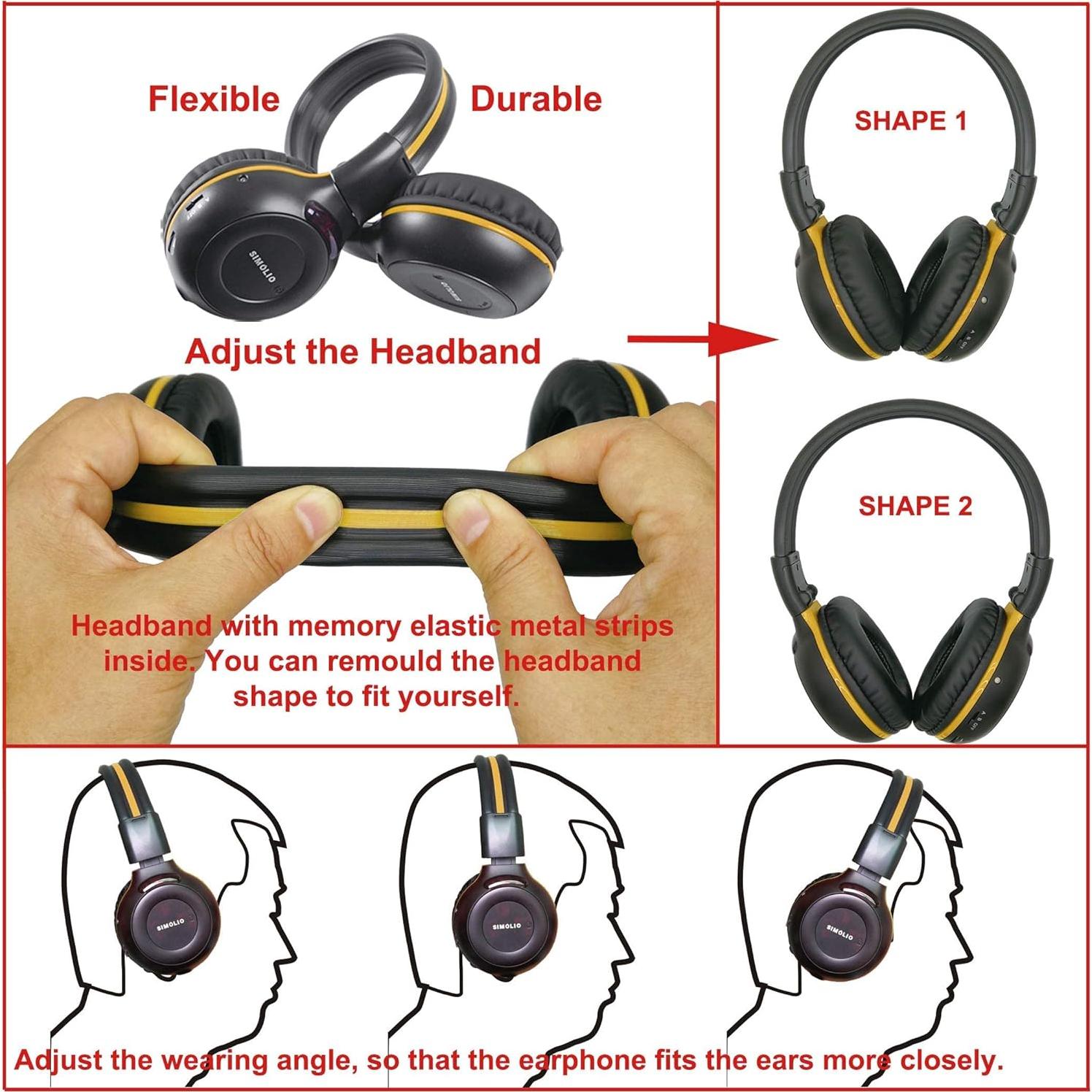 Auriculares Inalámbricos SIMOLIO IR y Bluetooth para Niños