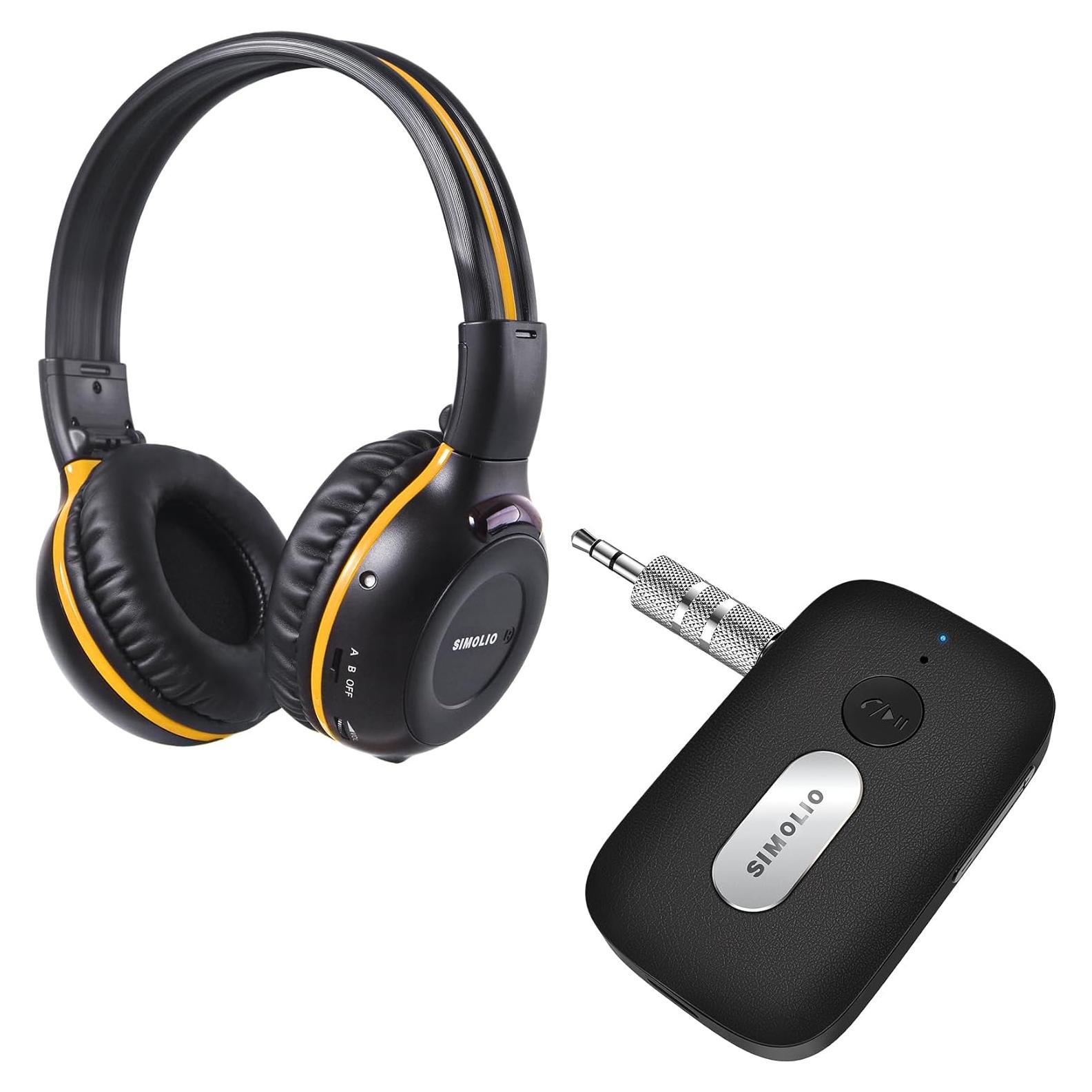 Auriculares Infrarrojos SIMOLIO + Adaptador Bluetooth 3.5mm