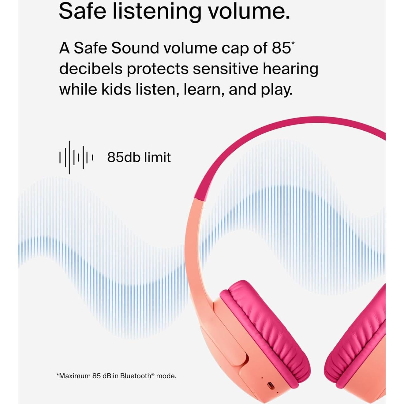 Audífonos Inalámbricos para Niños Belkin SoundForm Mini Rosa
