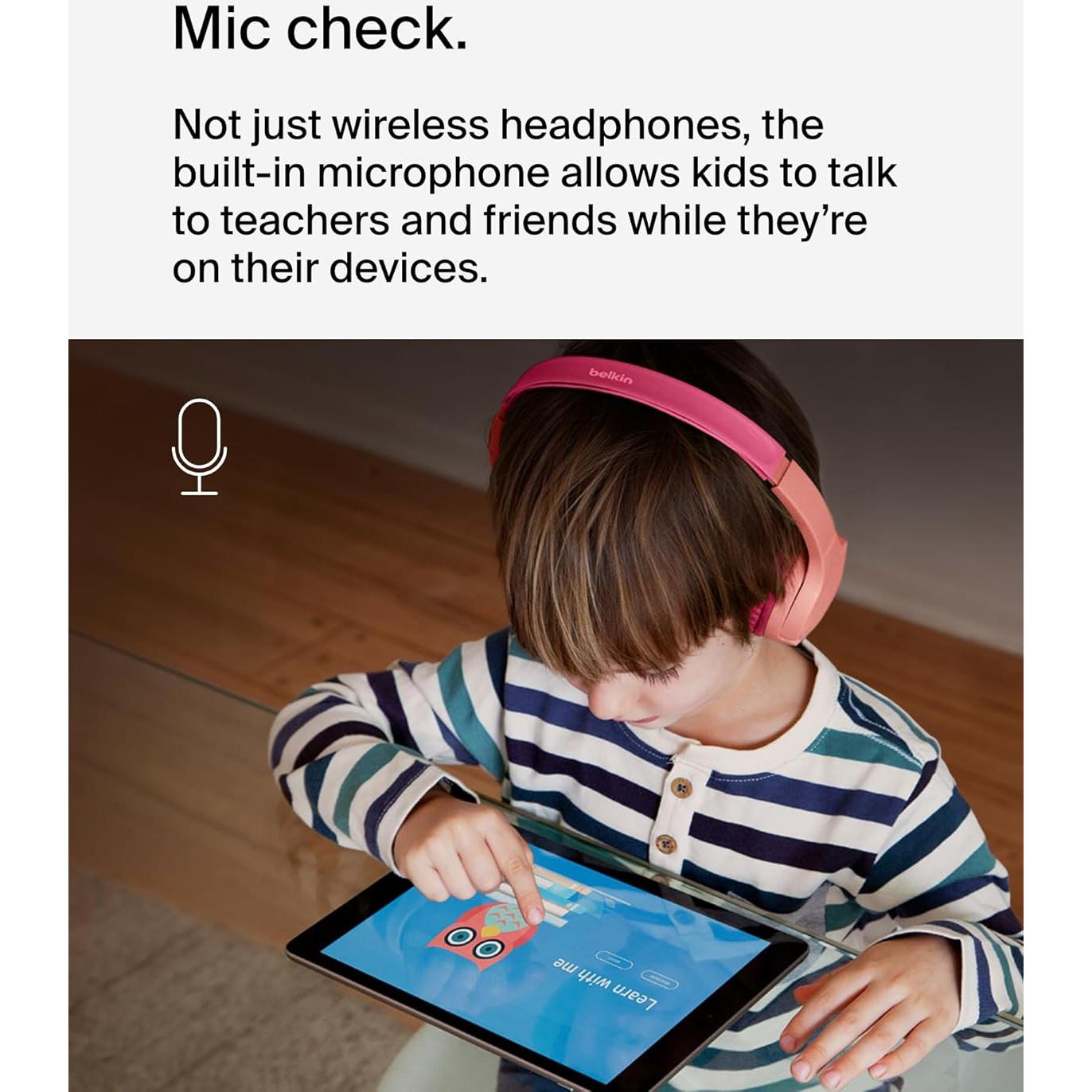 Audífonos Inalámbricos para Niños Belkin SoundForm Mini Rosa