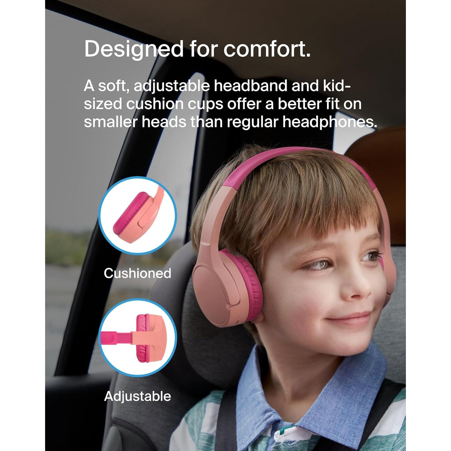 Audífonos Inalámbricos para Niños Belkin SoundForm Mini Rosa