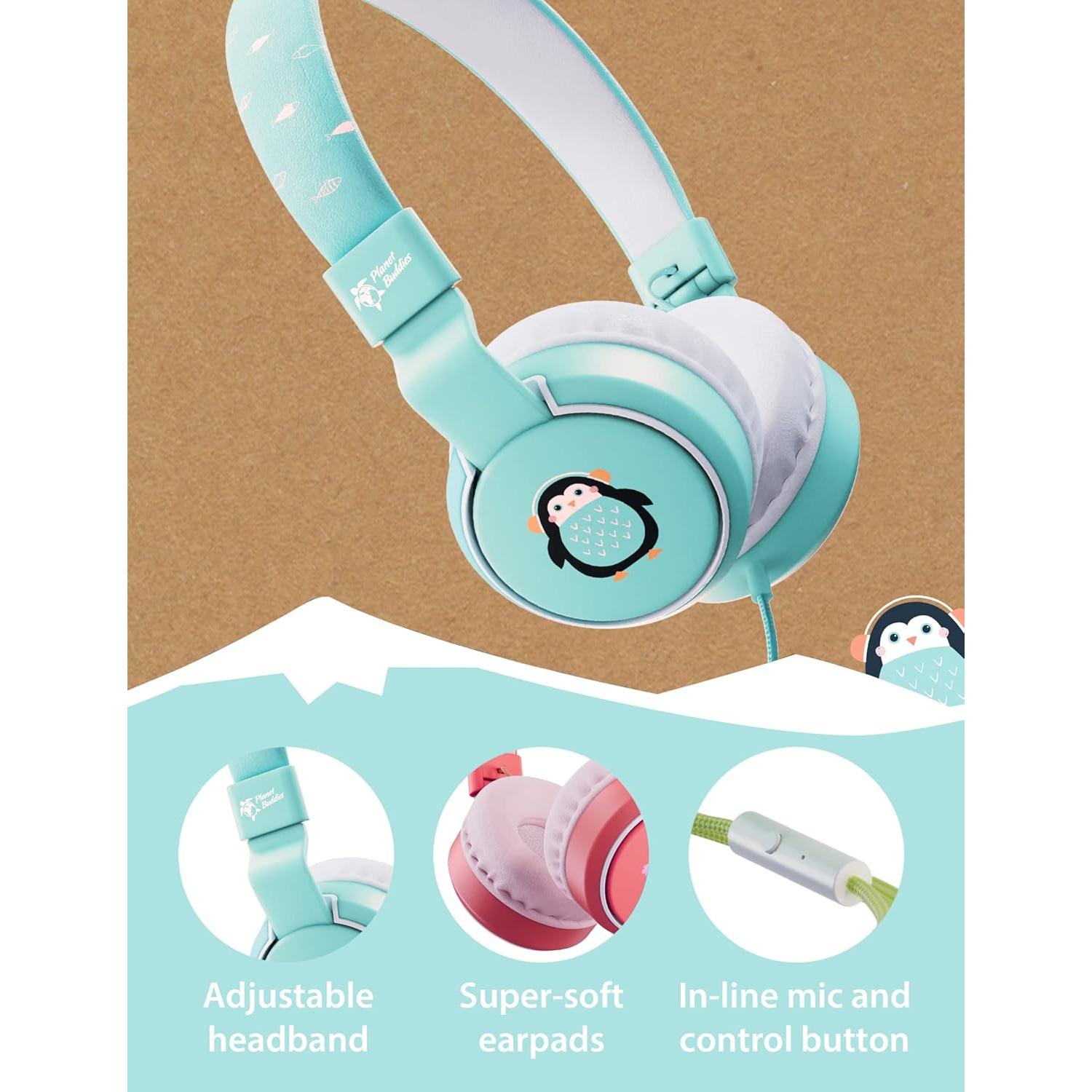 Auriculares Planet Buddies para Niños Plegables con Micrófono