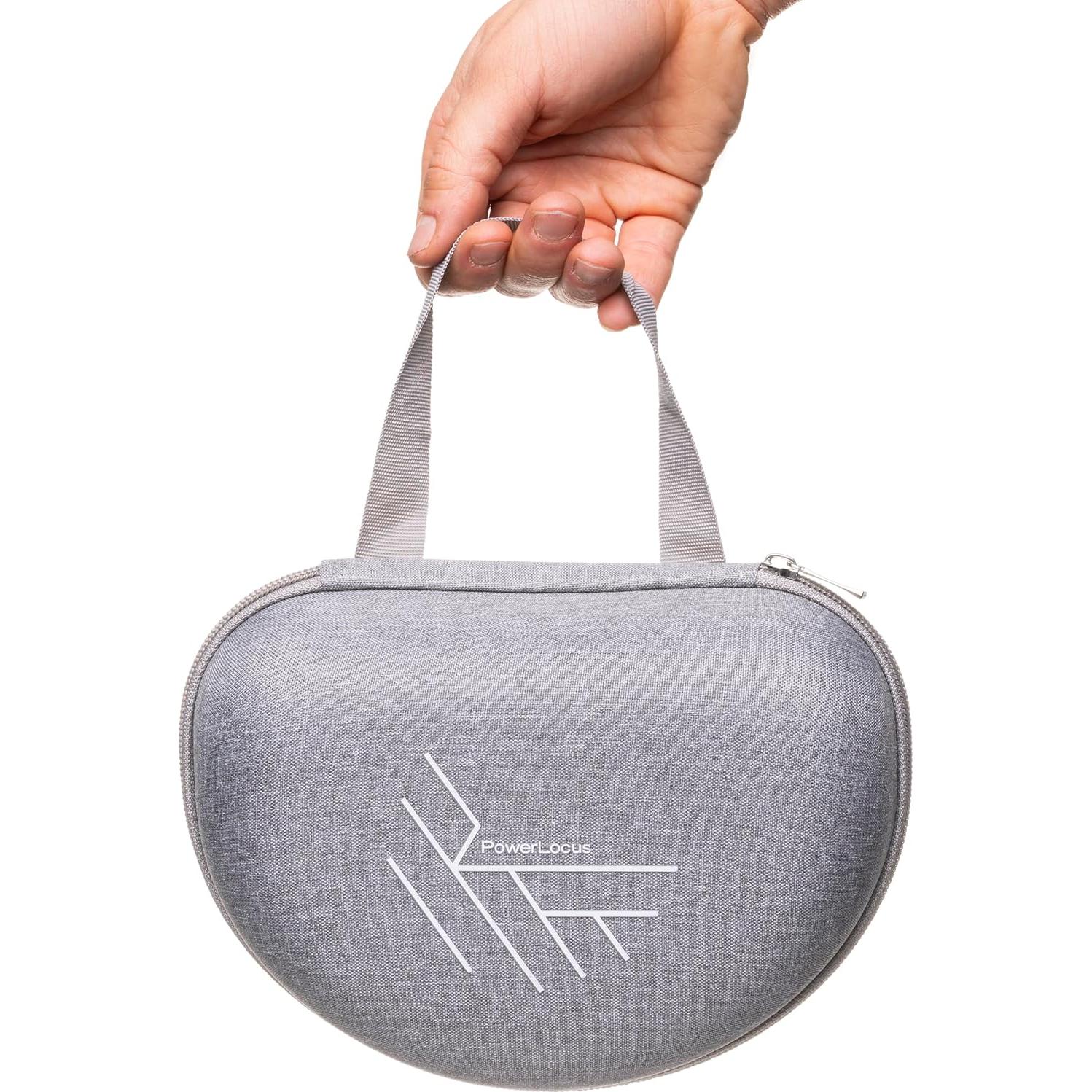 PowerLocus Bluetooth Headphones Over Ear, Foldable Headphones Wireless, Micro SD/TF, FM Radio for Travel/Tablets/PC (Blue and Grey Carry Case)