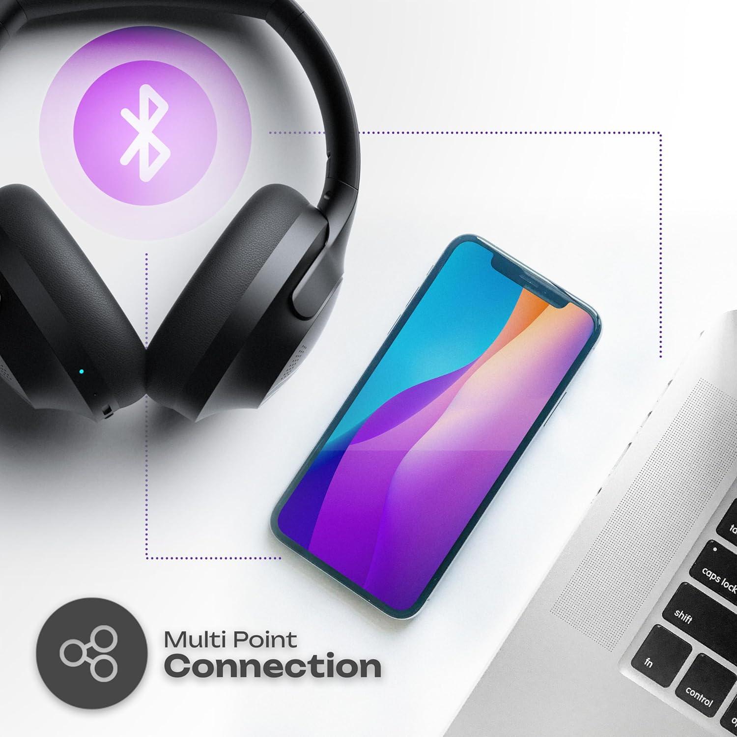 PowerLocus P3 Black x P2 Red Wireless Headphones Over Ear