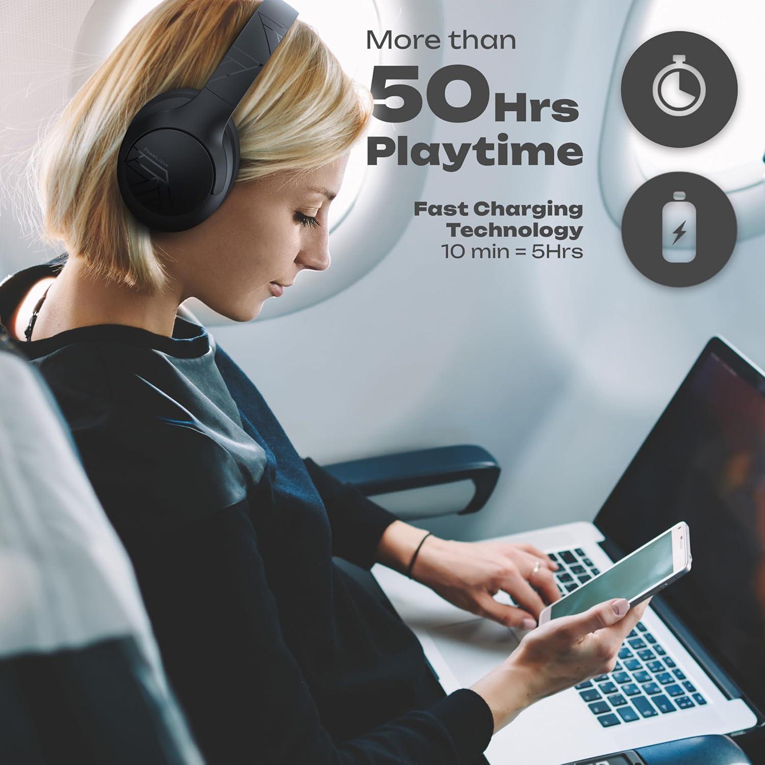 PowerLocus P3 Black x P2 Rose Gold Wireless Headphones Over Ear