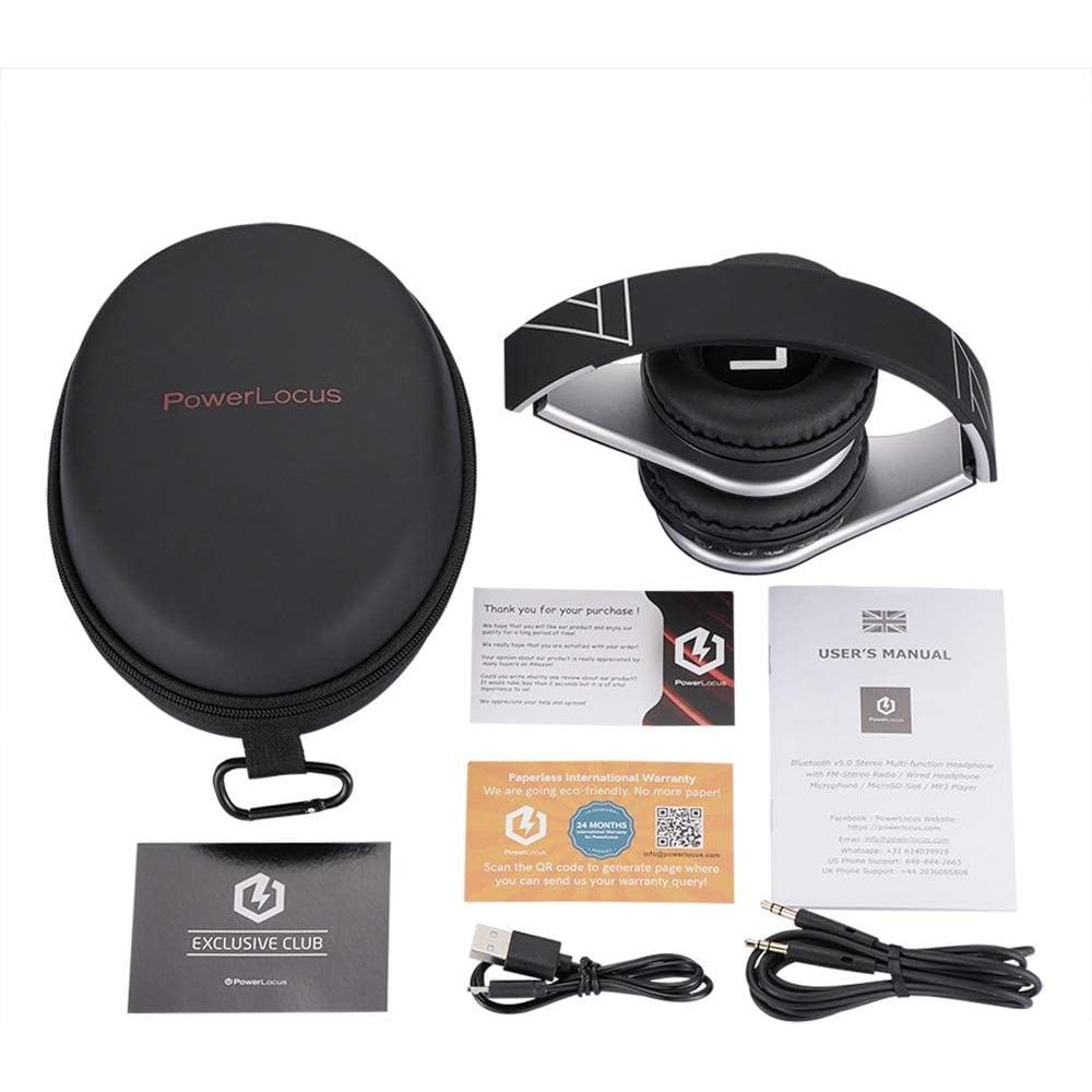 Auriculares Bluetooth PowerLocus Rosa Oro Plegables 25h Batería