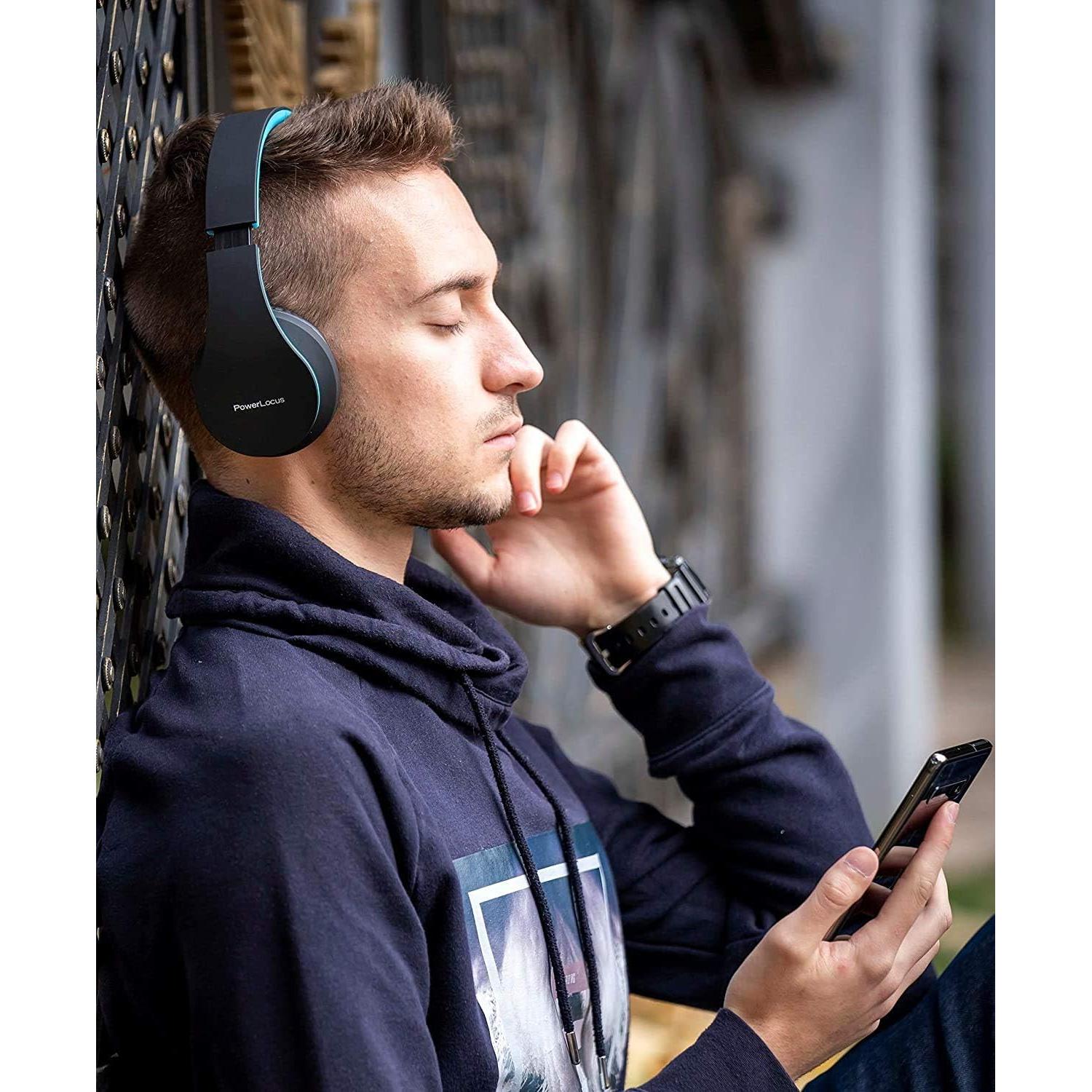 Auriculares Bluetooth PowerLocus Rosa Oro y Negro/Azul Inalámbricos