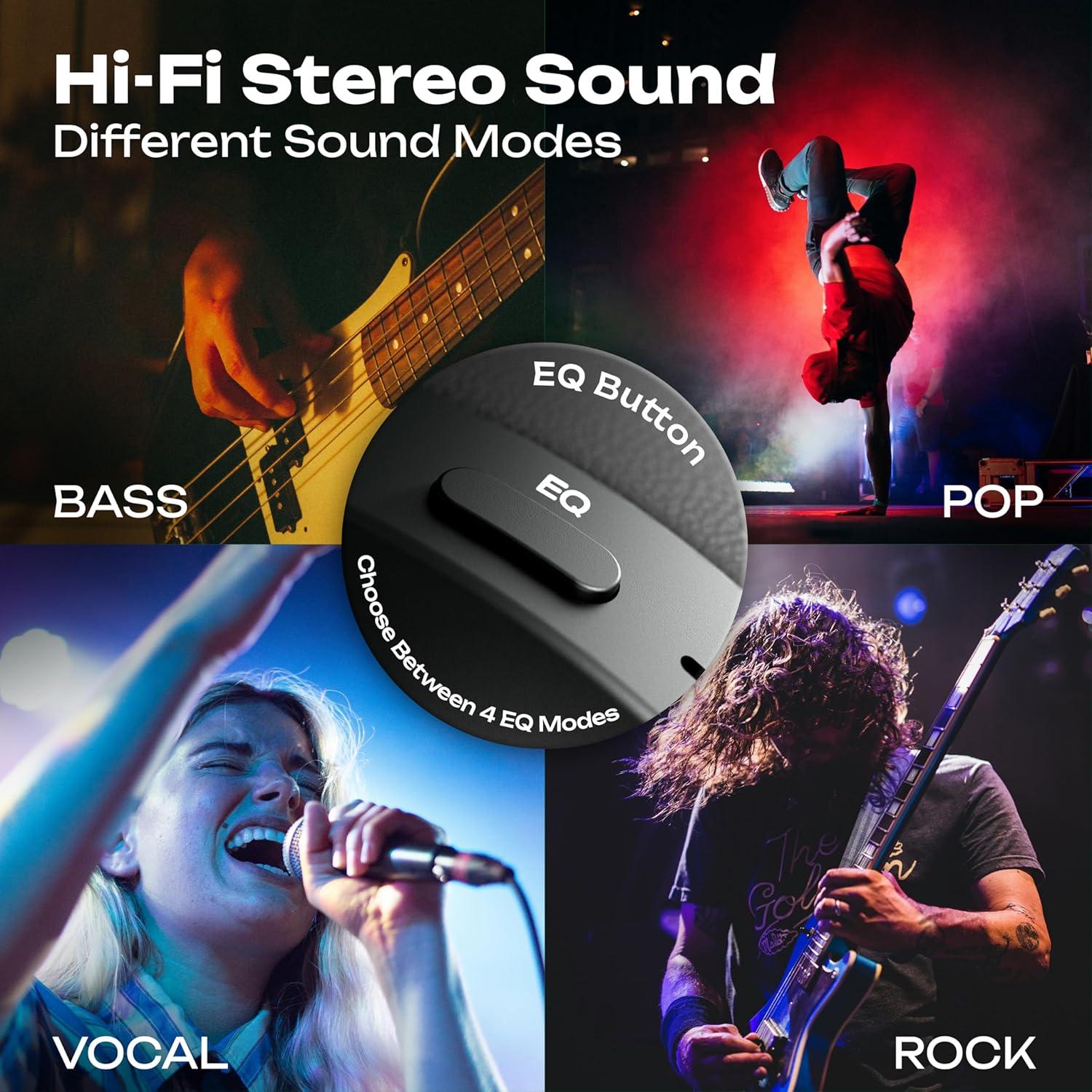 Auriculares Bluetooth PowerLocus Boom sobre la oreja 60H Hi-Fi