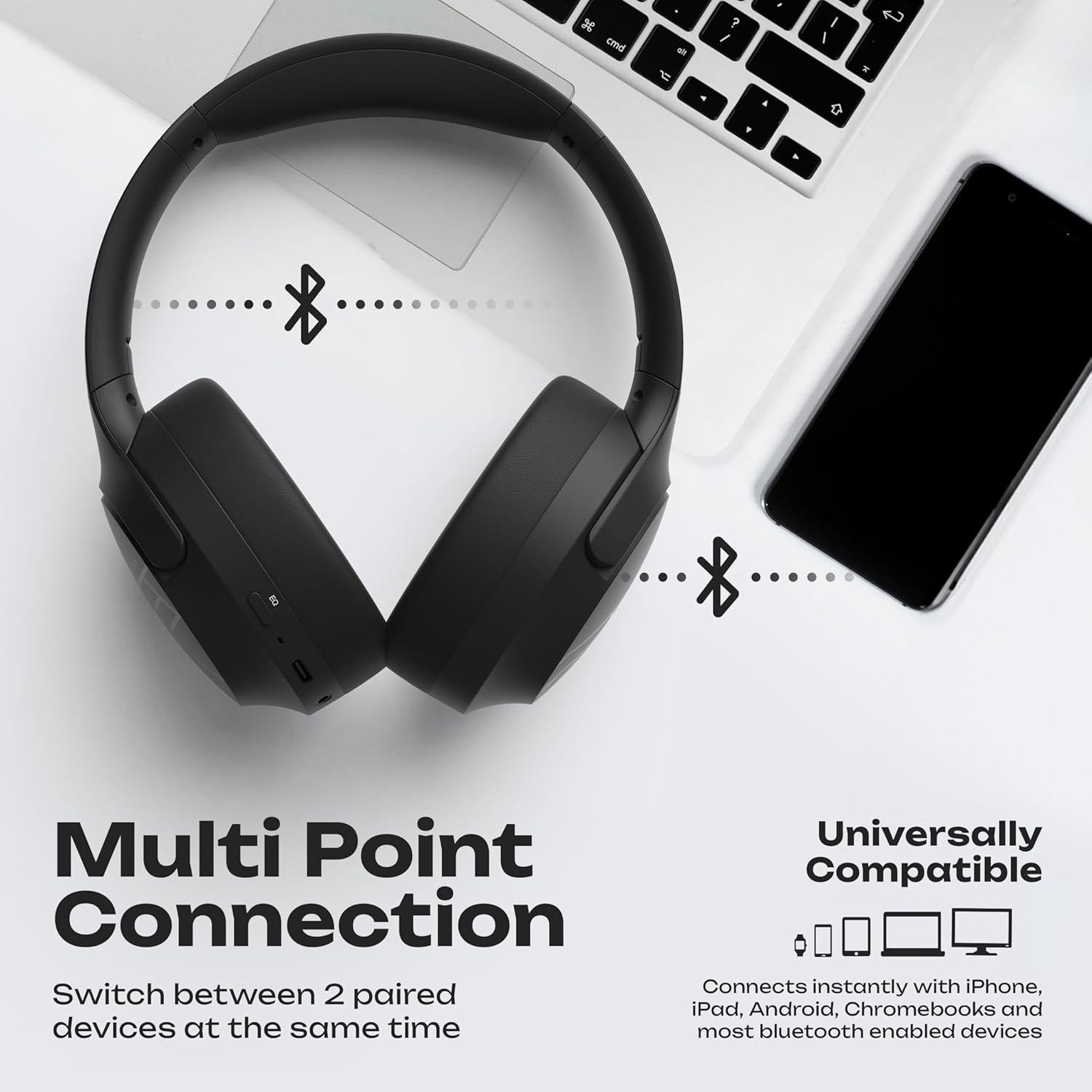 Auriculares Bluetooth PowerLocus Boom sobre la oreja 60H Hi-Fi