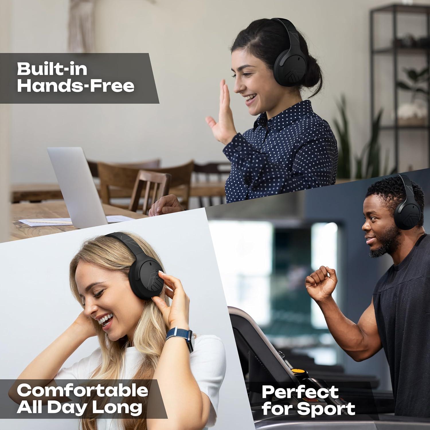 Auriculares Bluetooth PowerLocus Boom sobre la oreja 60H Hi-Fi